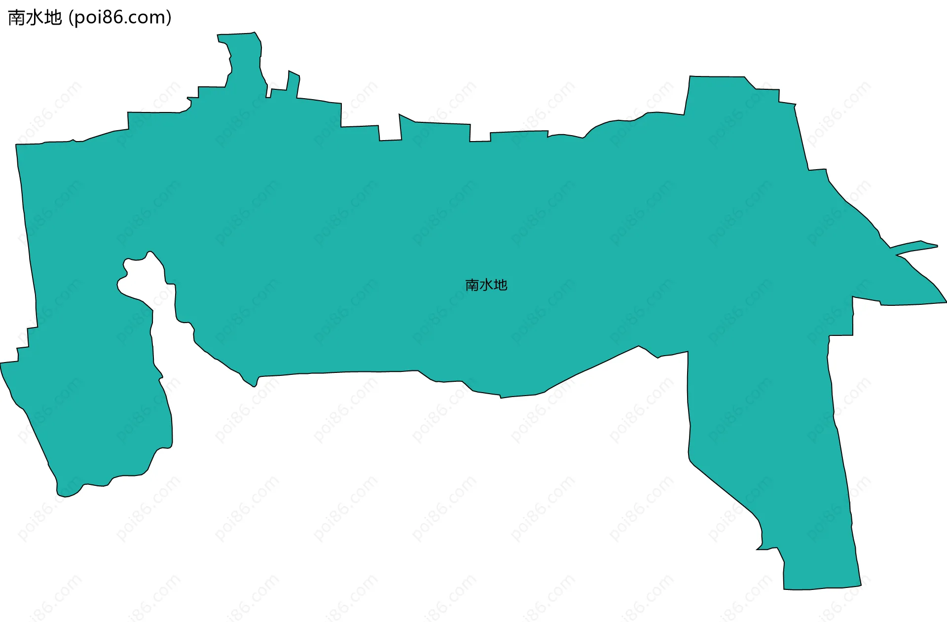 南水地边界地图