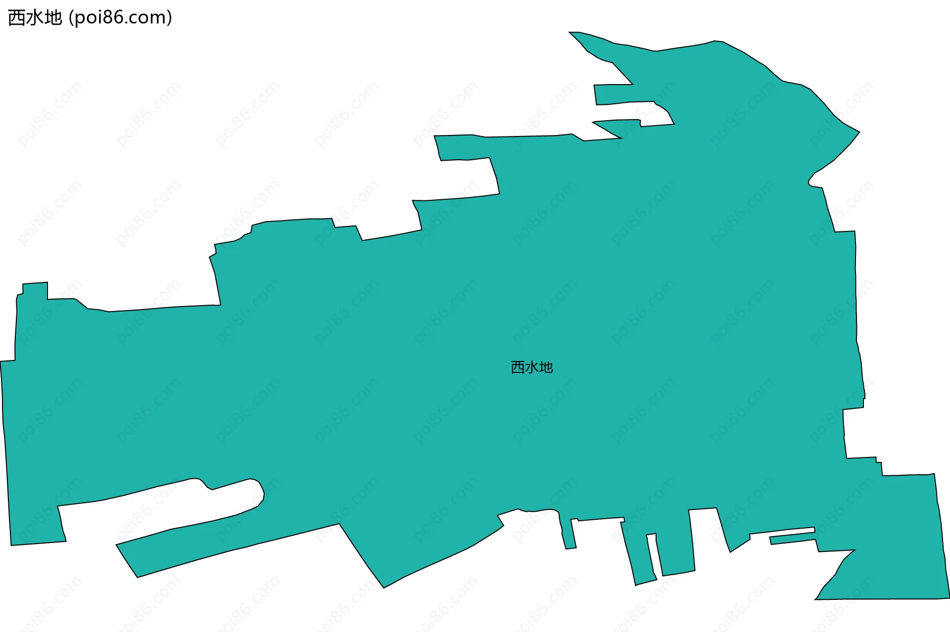 西水地边界地图