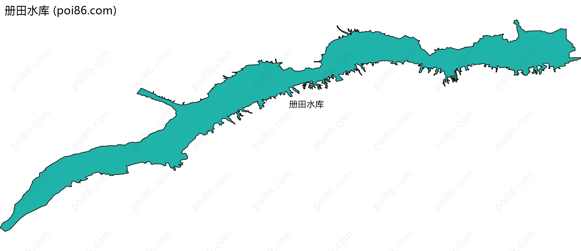 册田水库边界地图