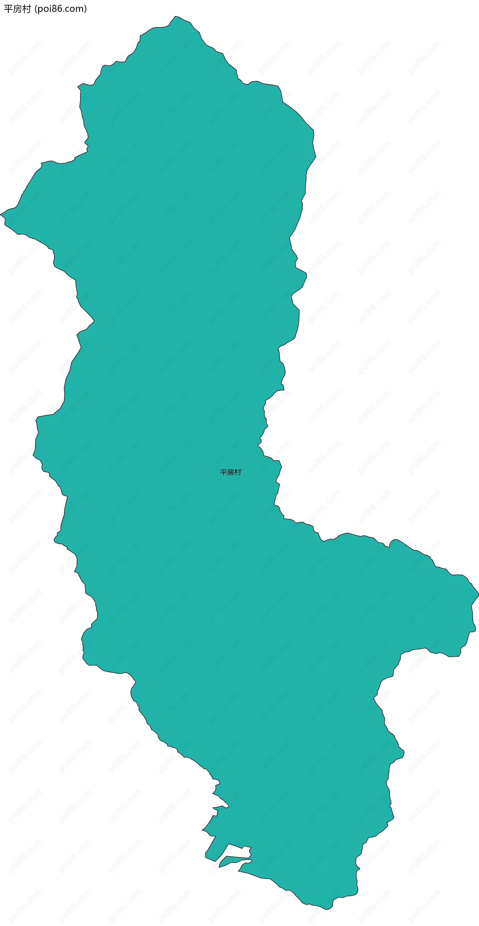 平房村边界地图
