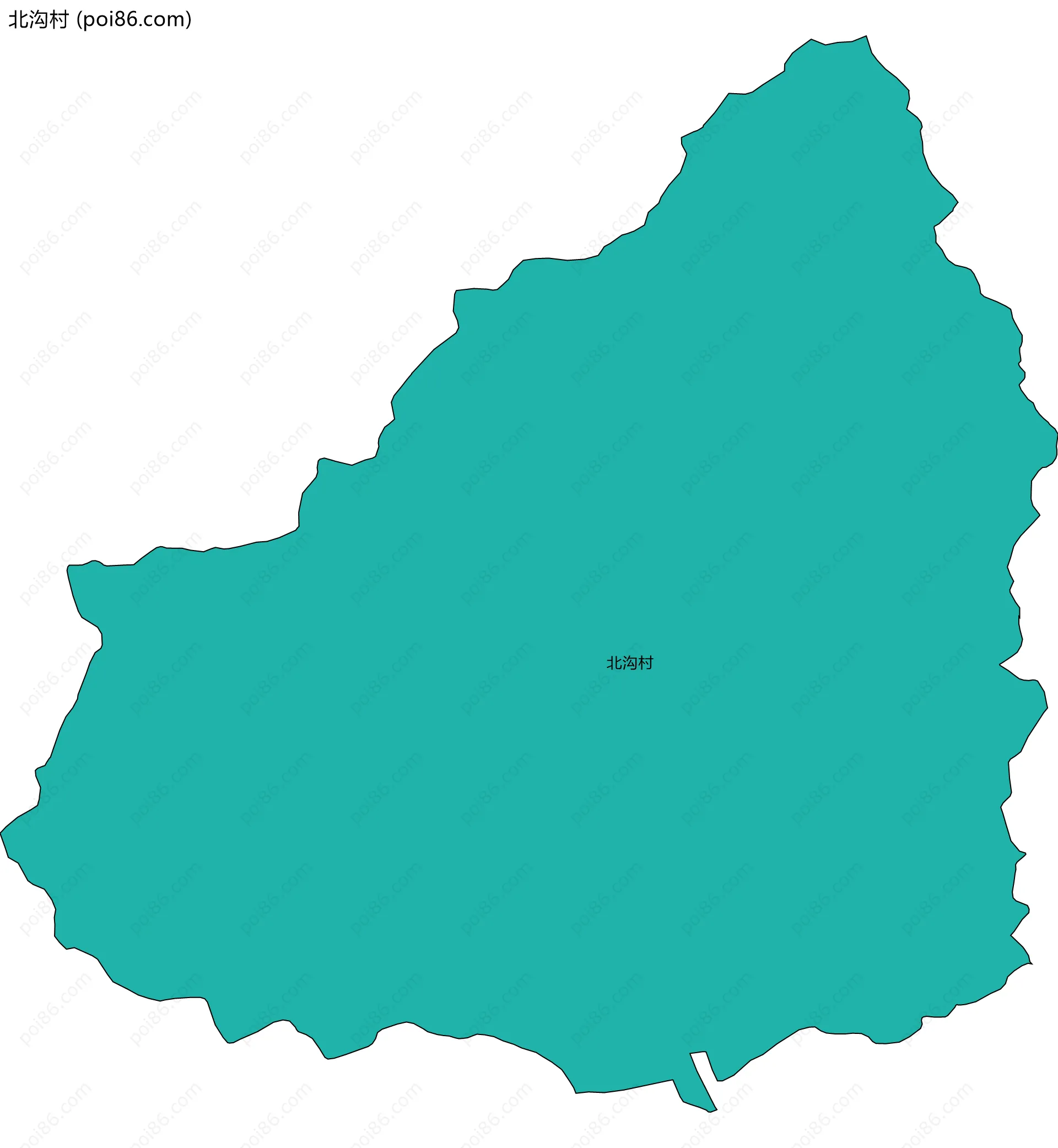 北沟村边界地图