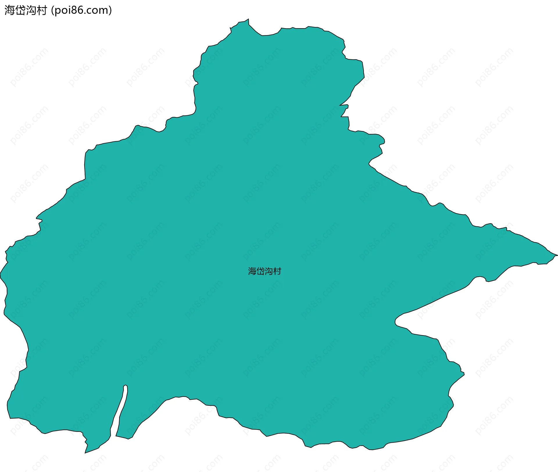 海岱沟村边界地图