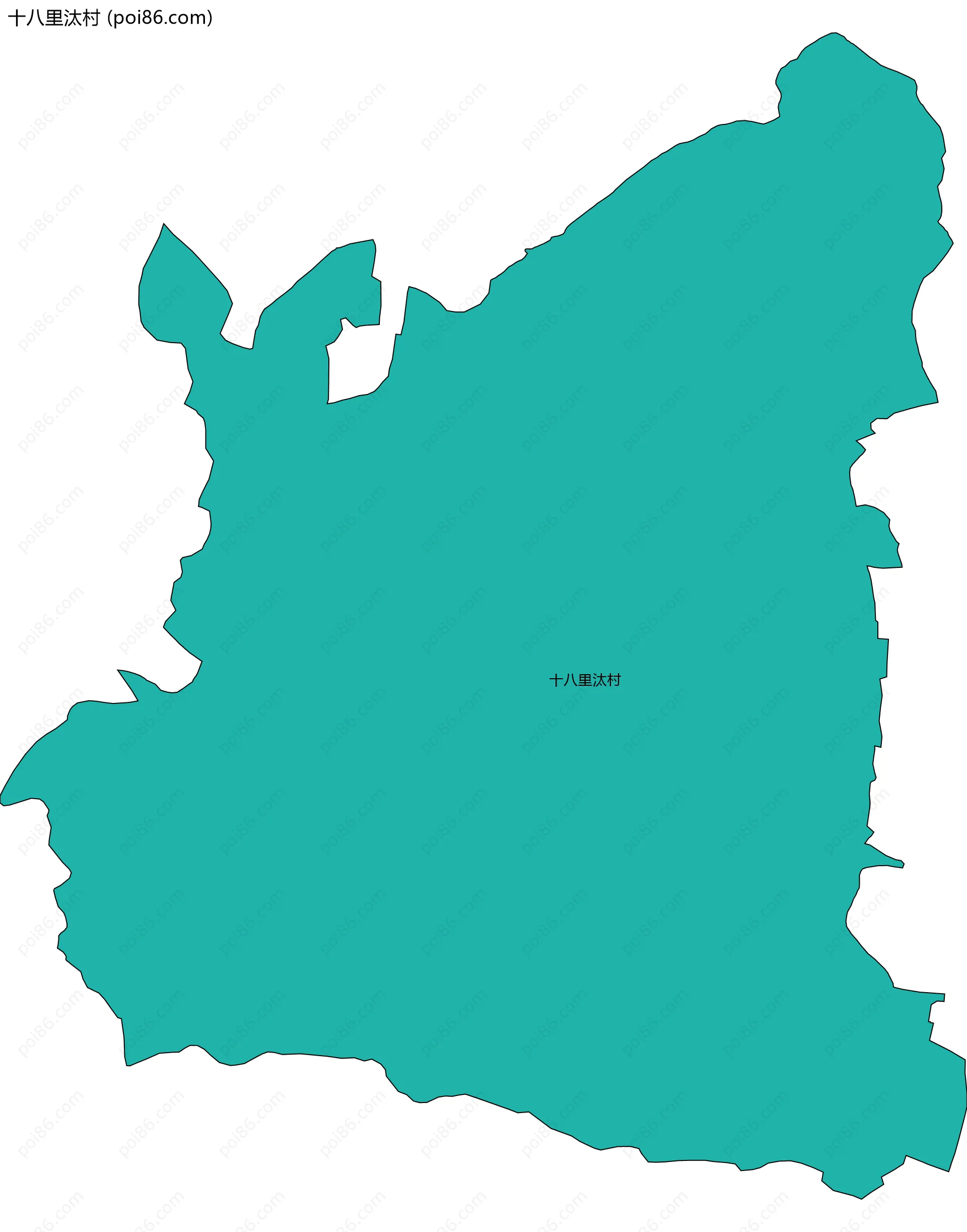 十八里汰村边界地图