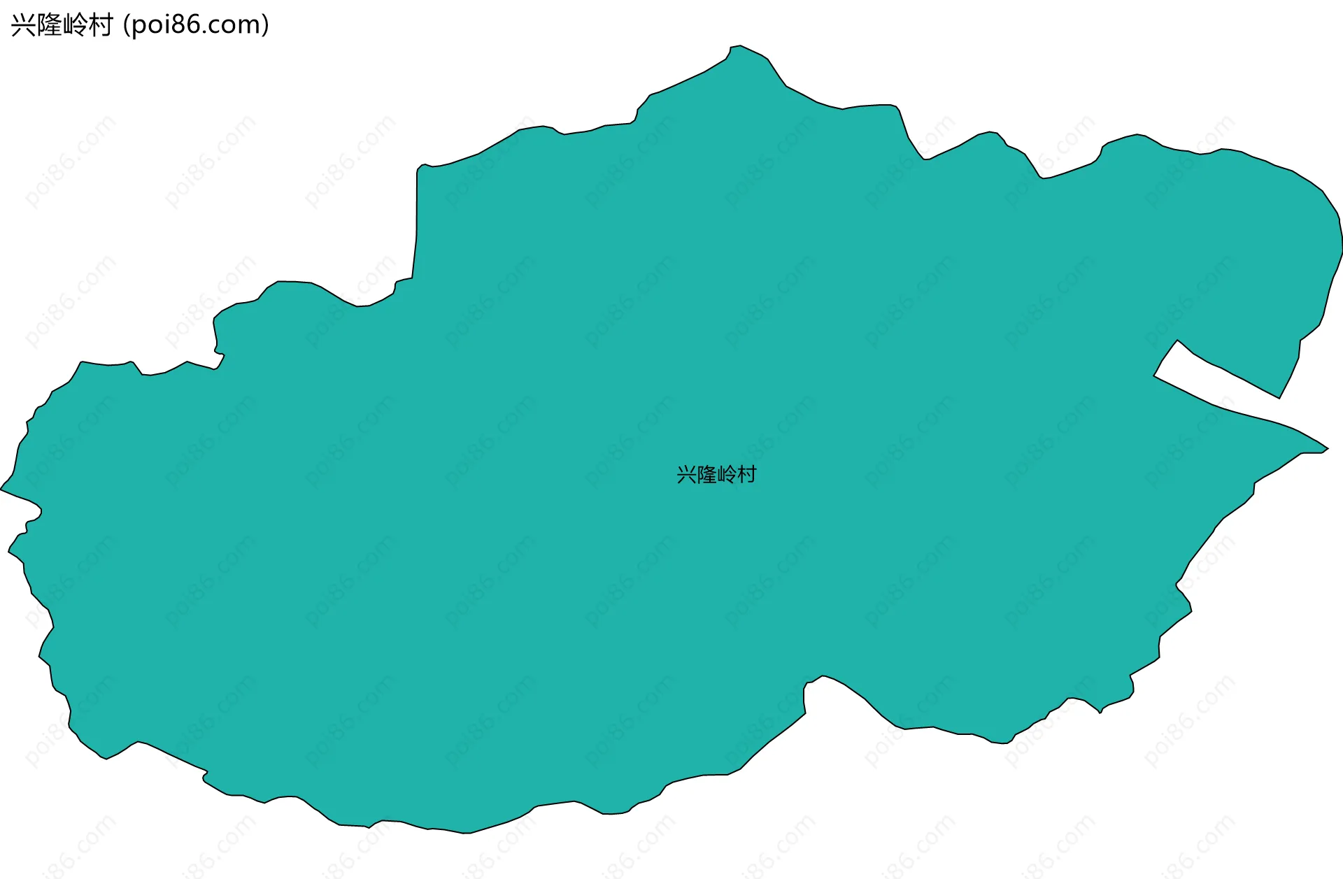 兴隆岭村边界地图