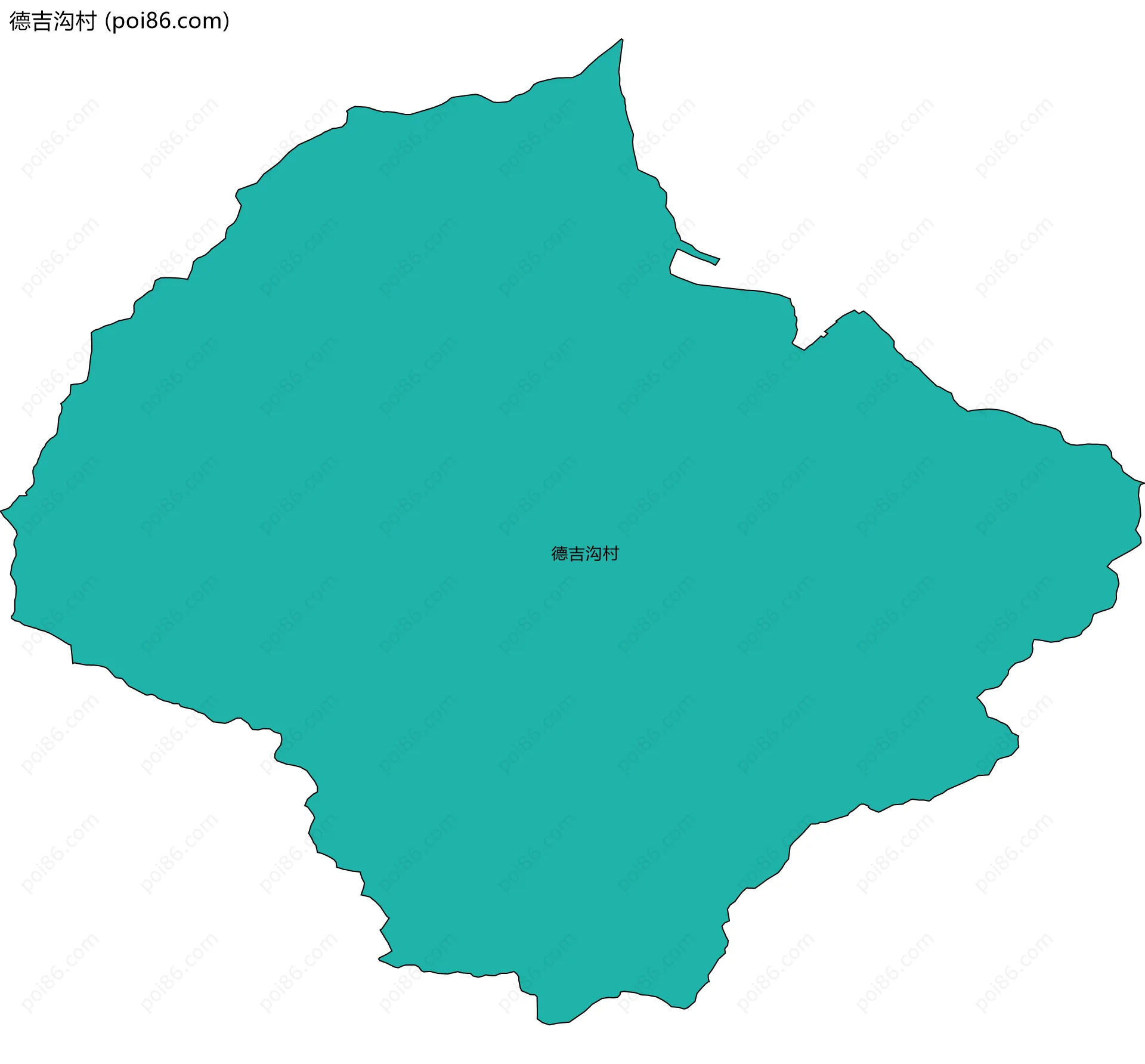 德吉沟村边界地图