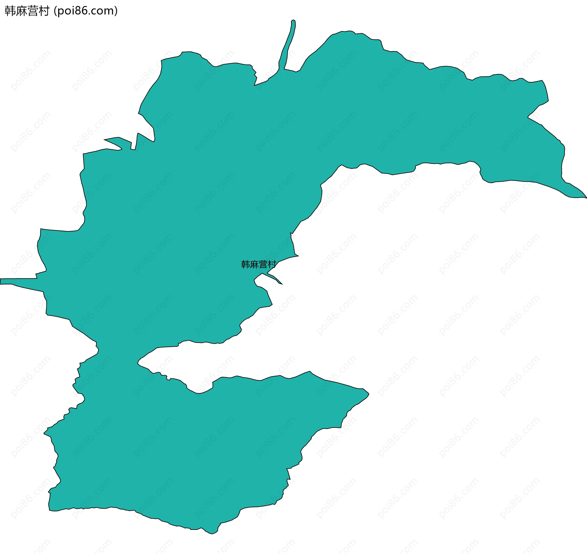 韩麻营村边界地图