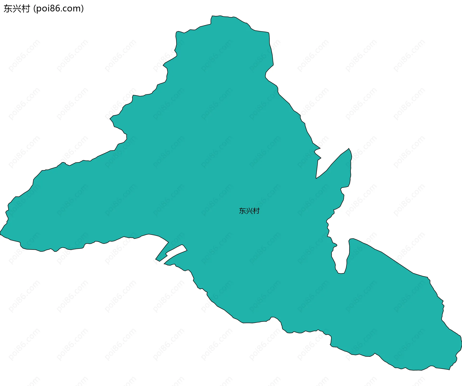 东兴村边界地图