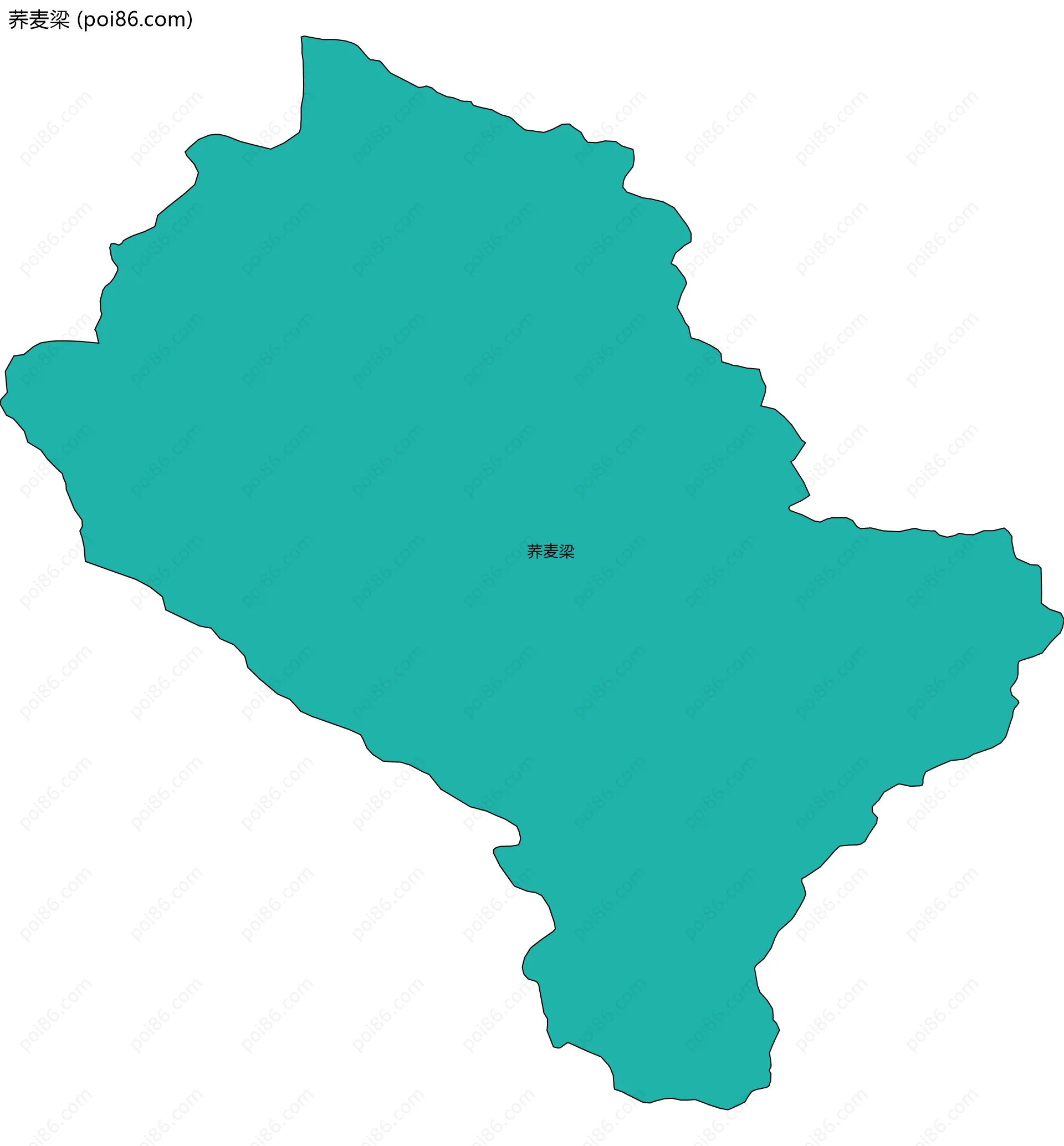 荞麦梁边界地图