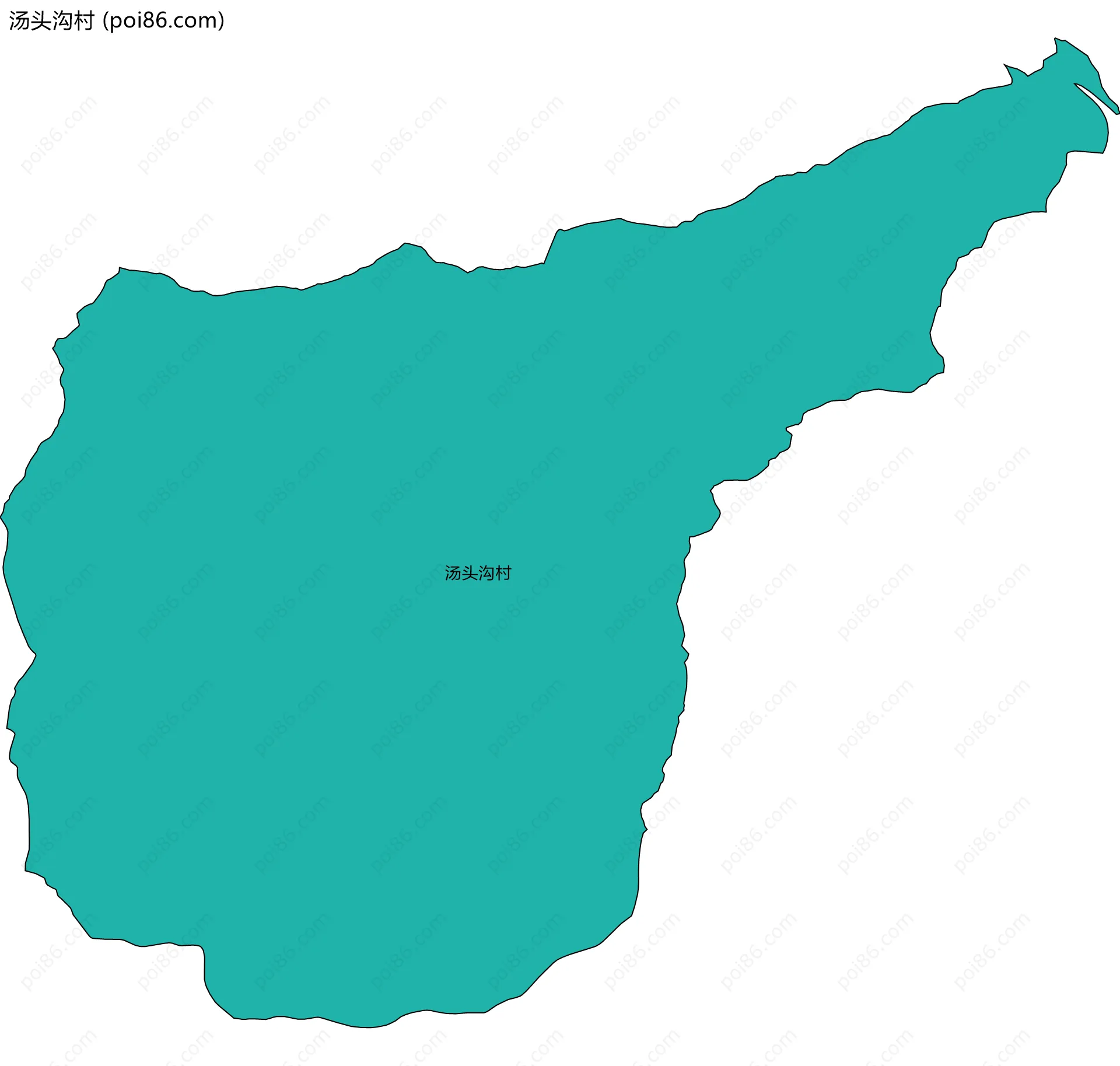 汤头沟村边界地图