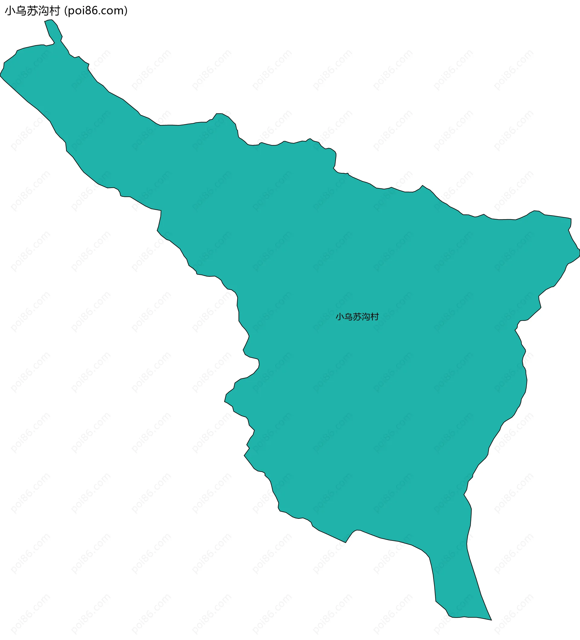 小乌苏沟村边界地图