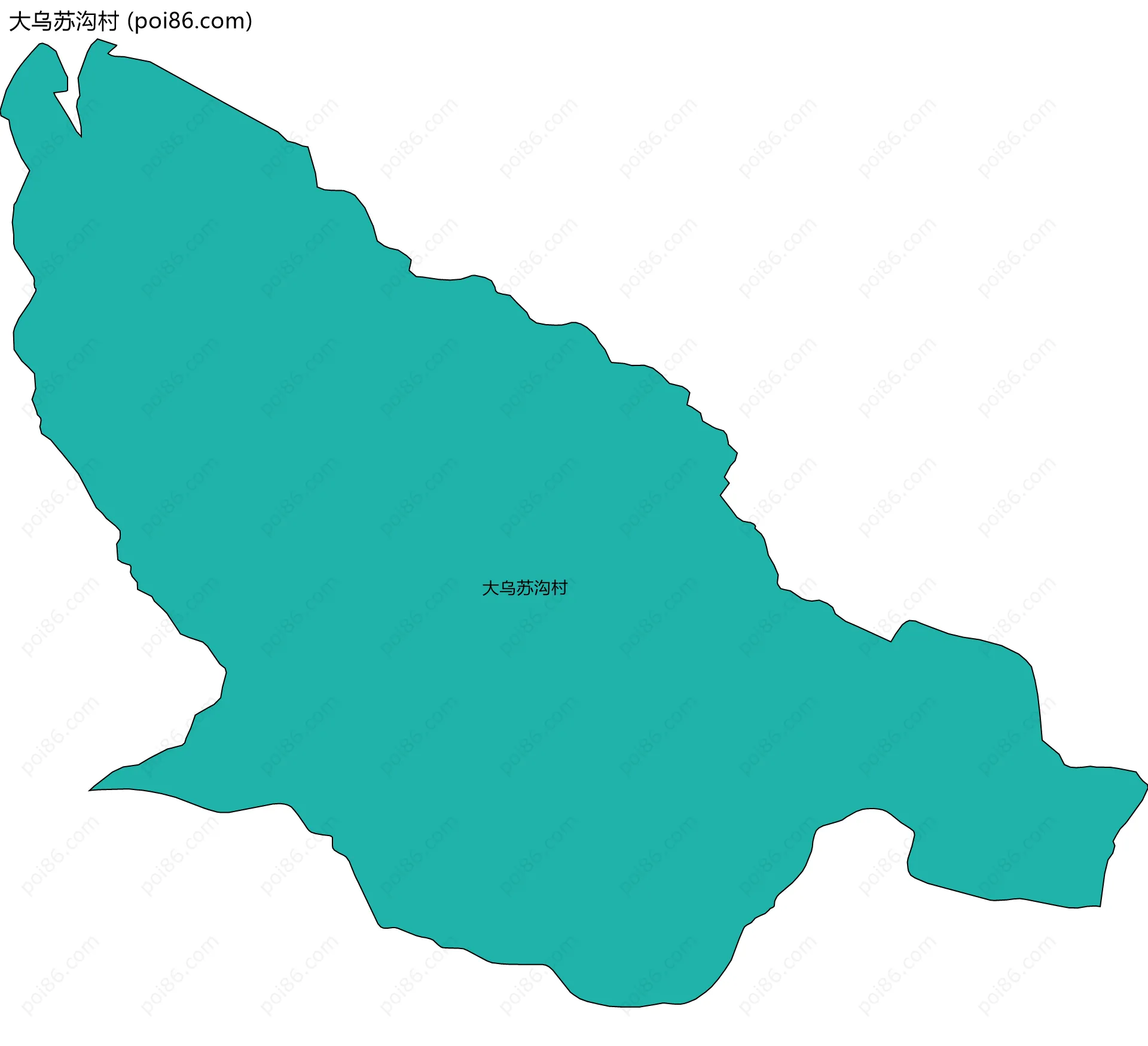 大乌苏沟村边界地图