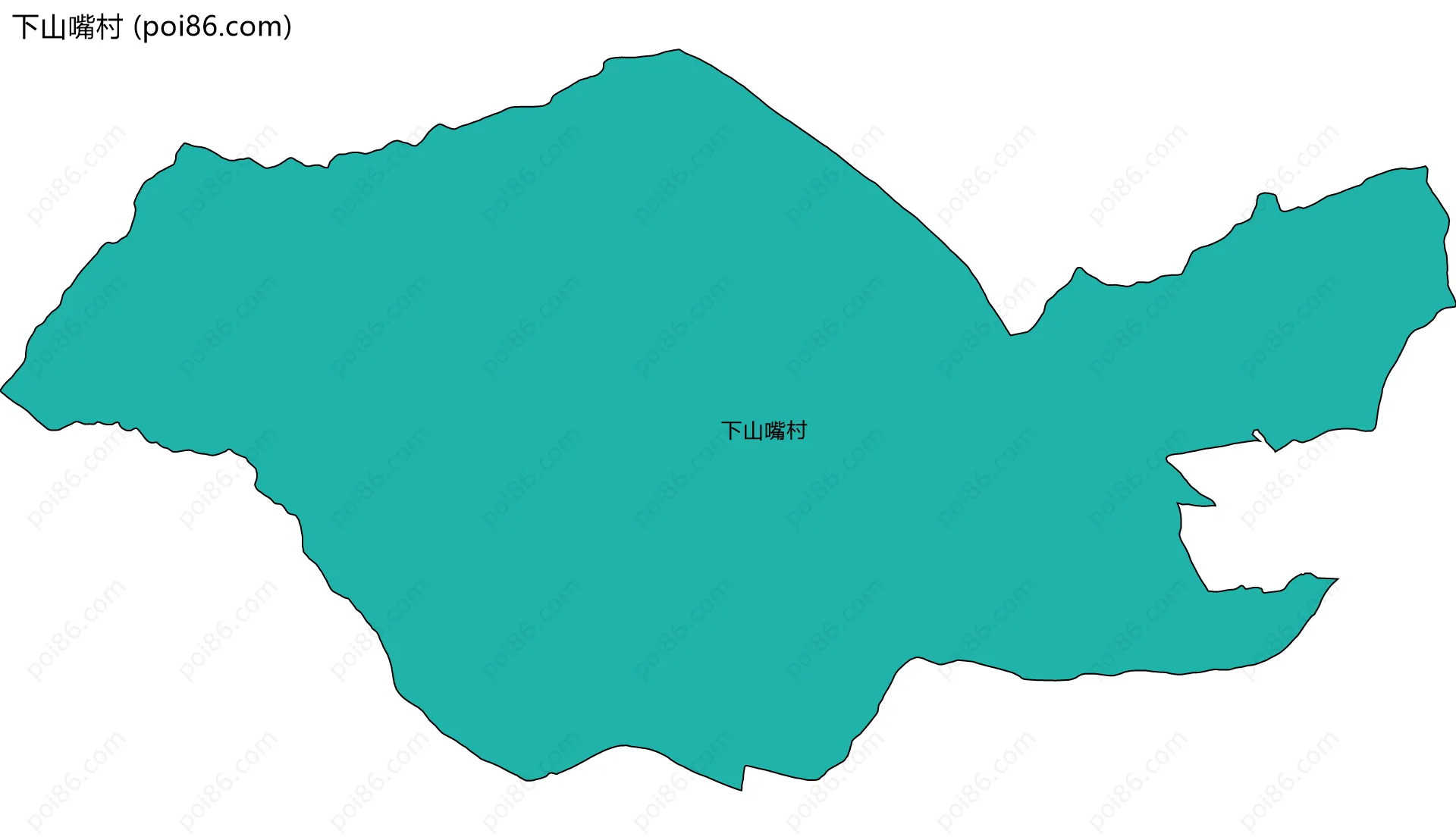 下山嘴村边界地图