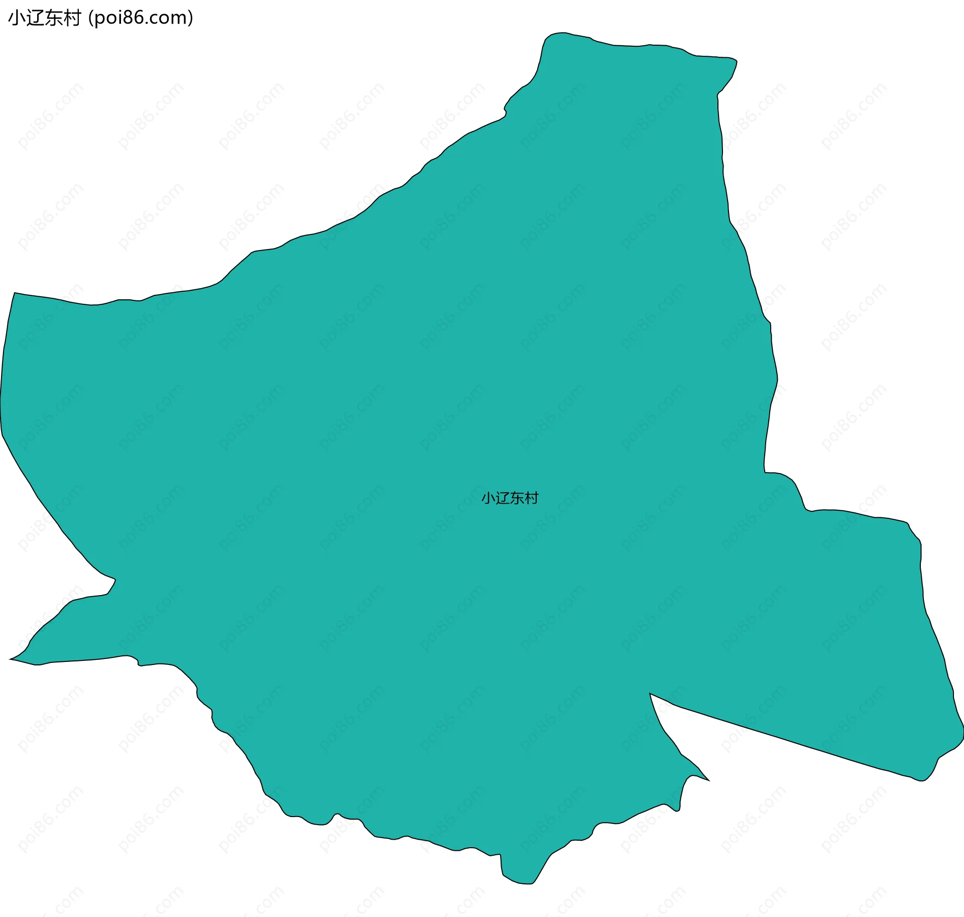 小辽东村边界地图