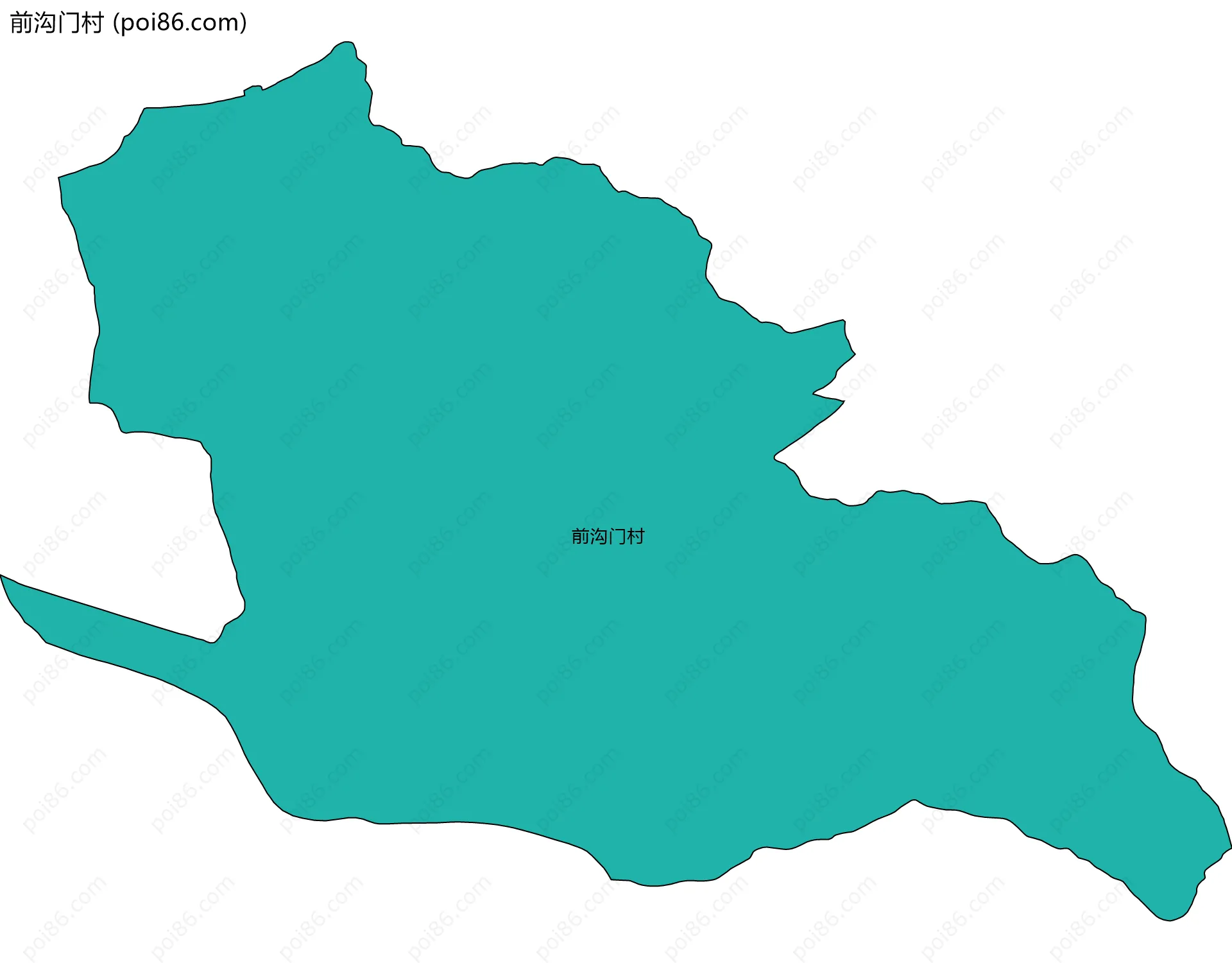 前沟门村边界地图