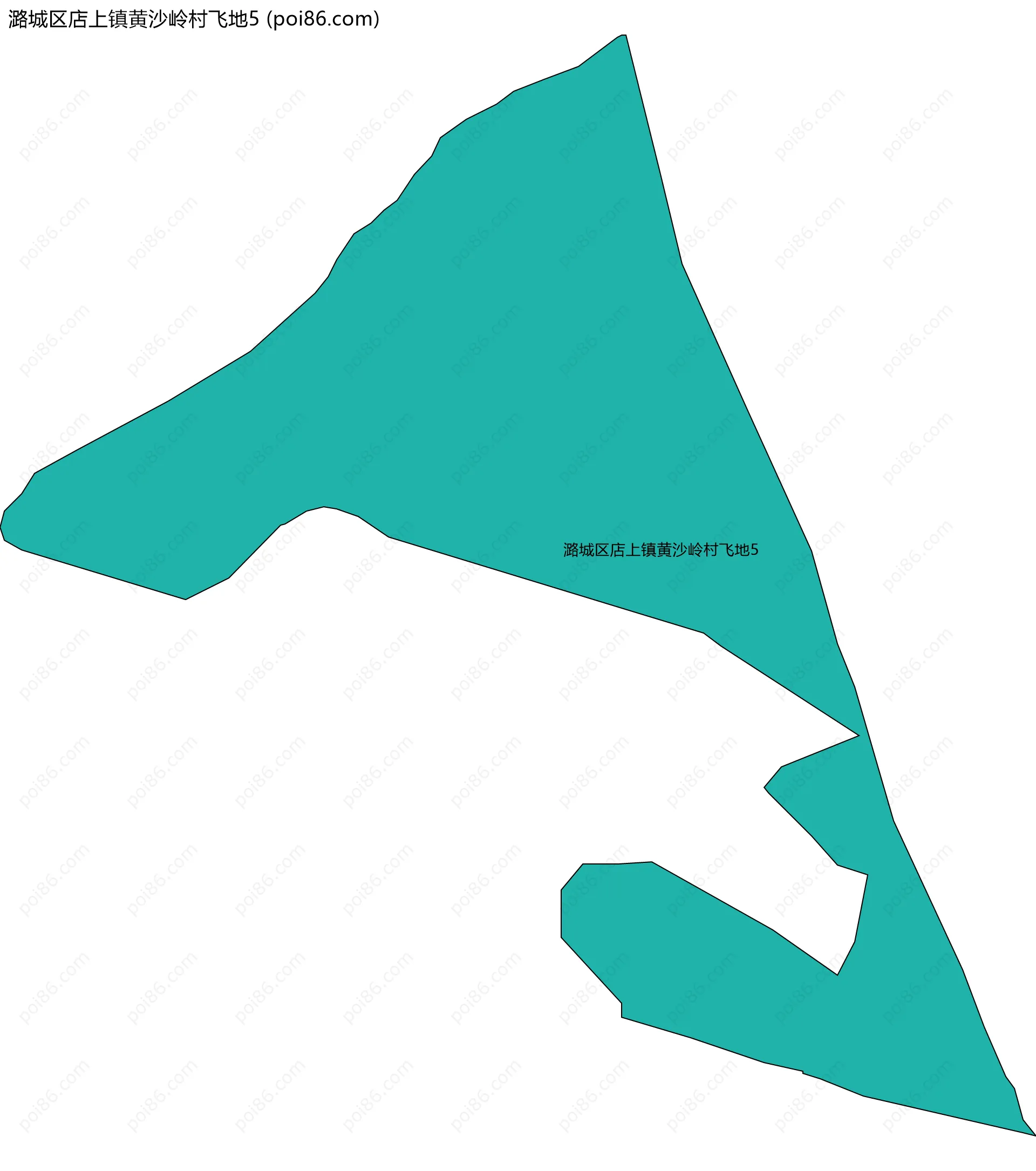 潞城区店上镇黄沙岭村飞地5边界地图