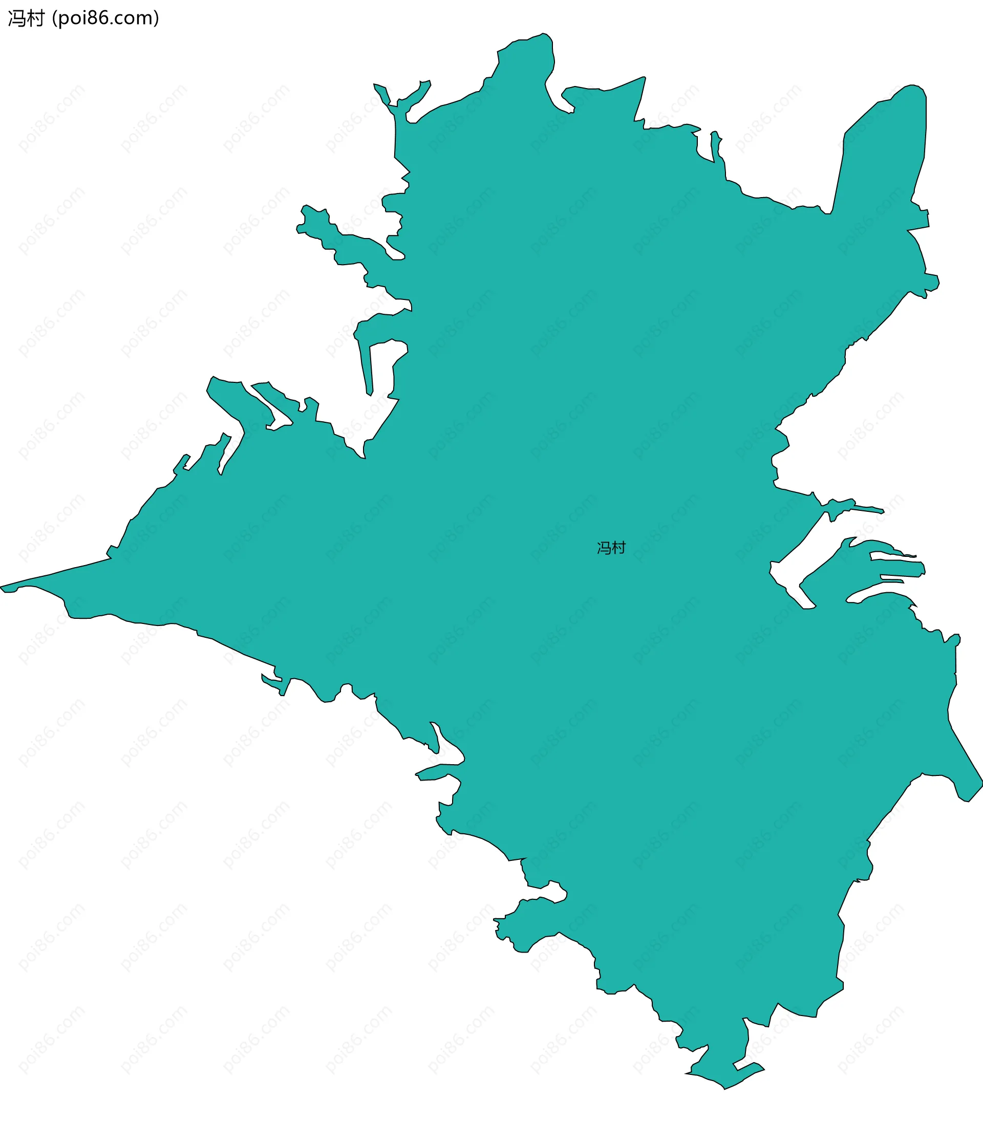 冯村边界地图