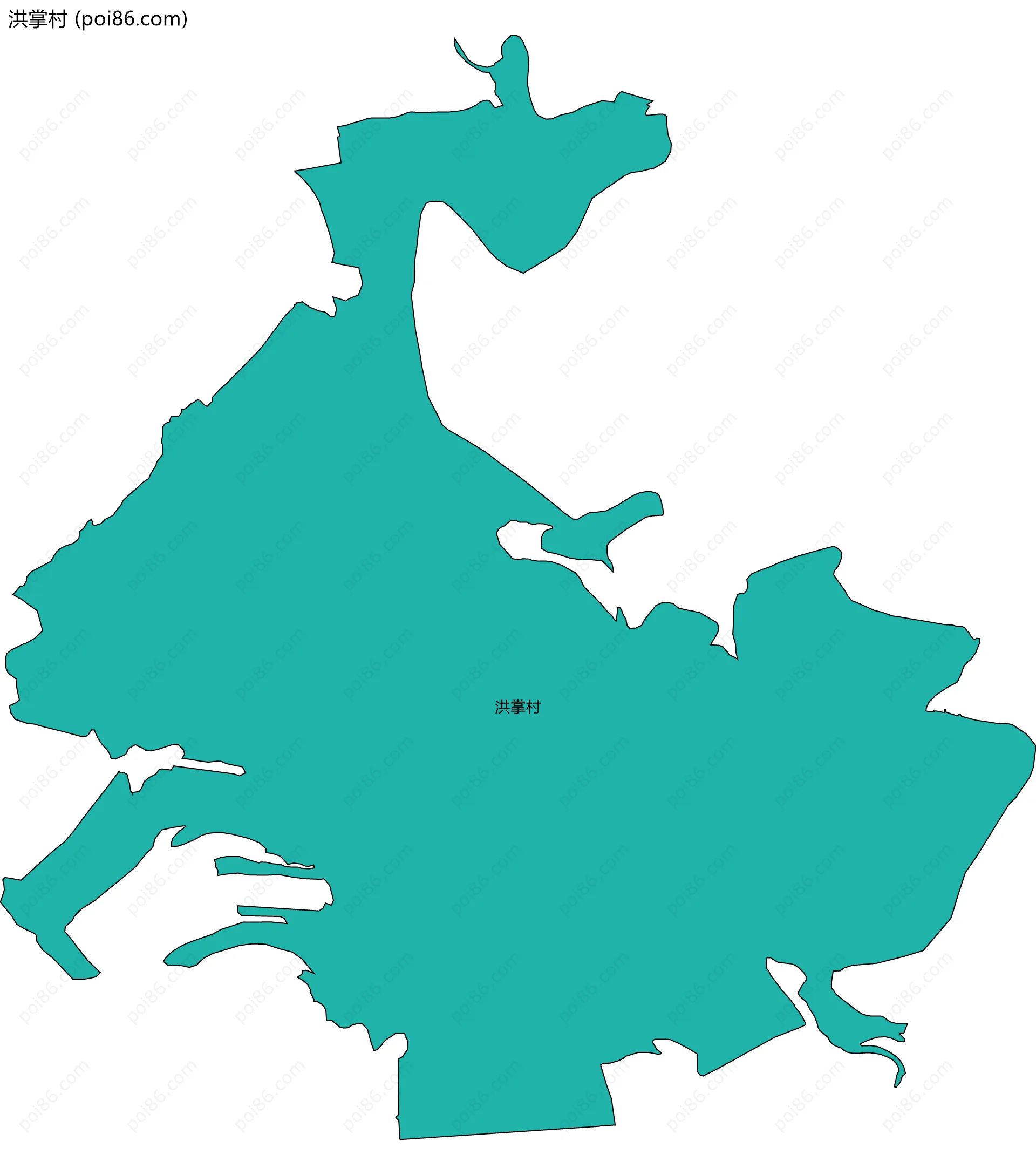洪掌村边界地图