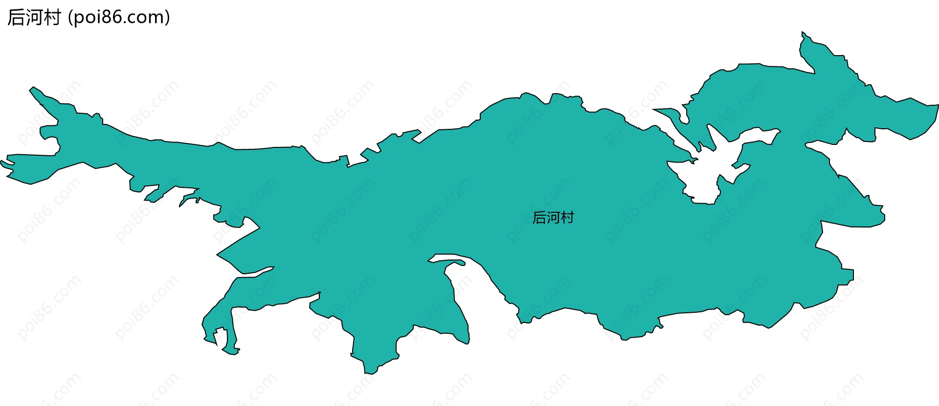 后河村边界地图