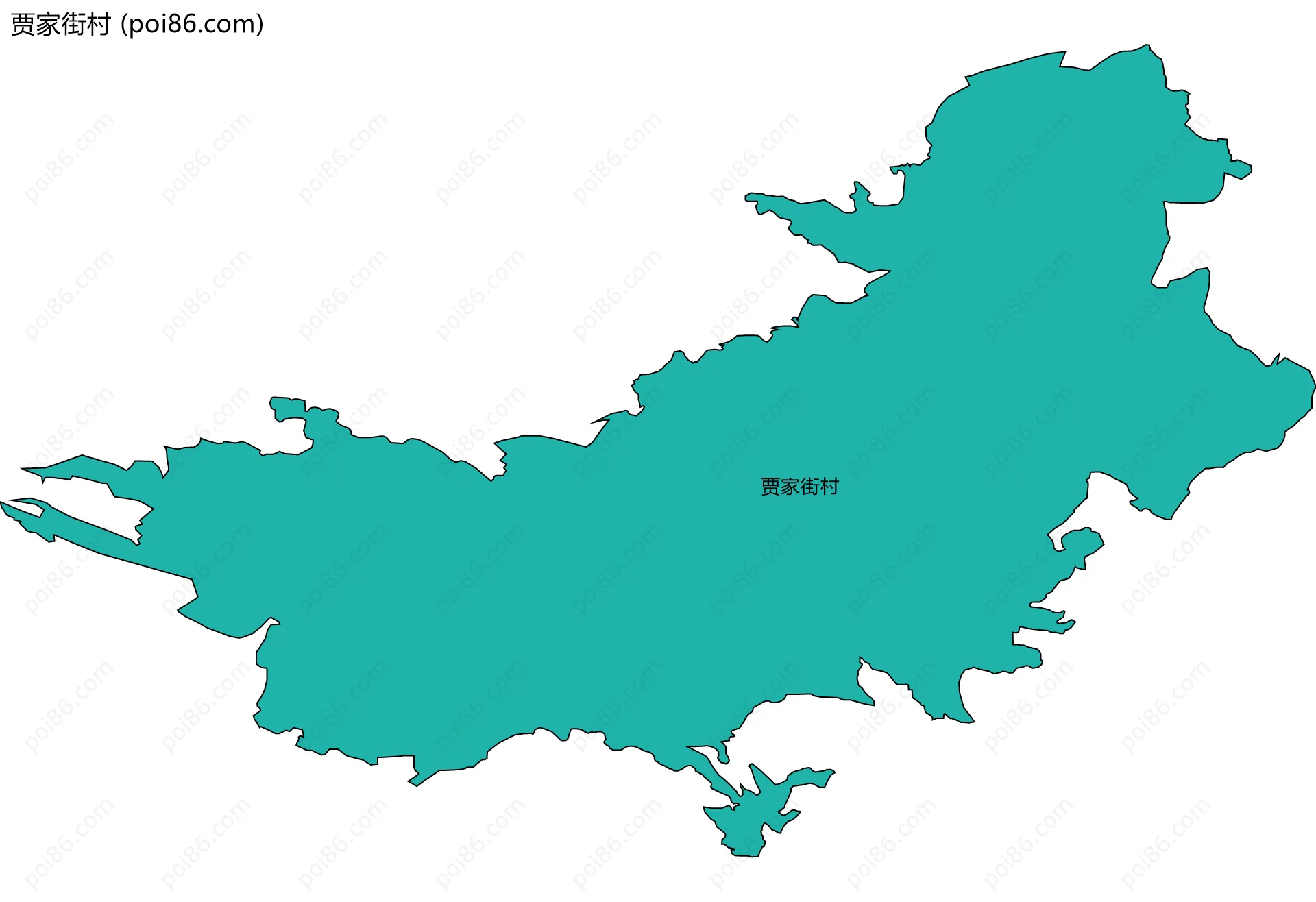 贾家街村边界地图