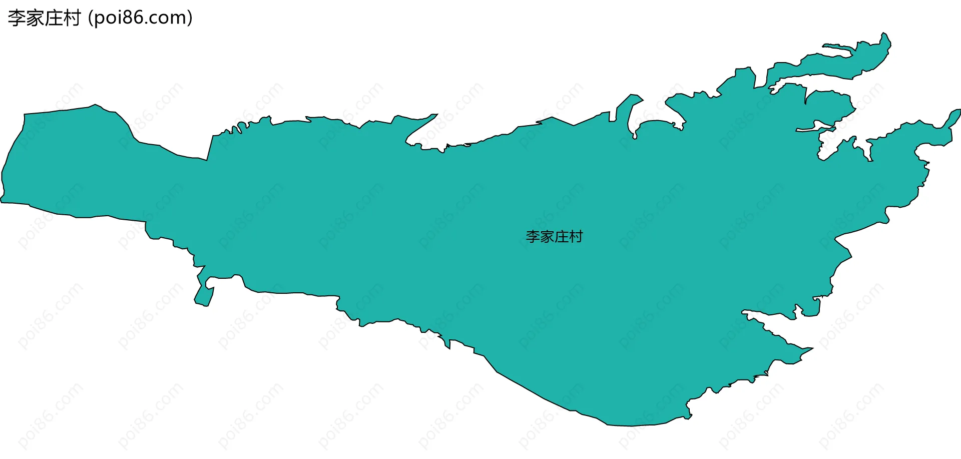 李家庄村边界地图