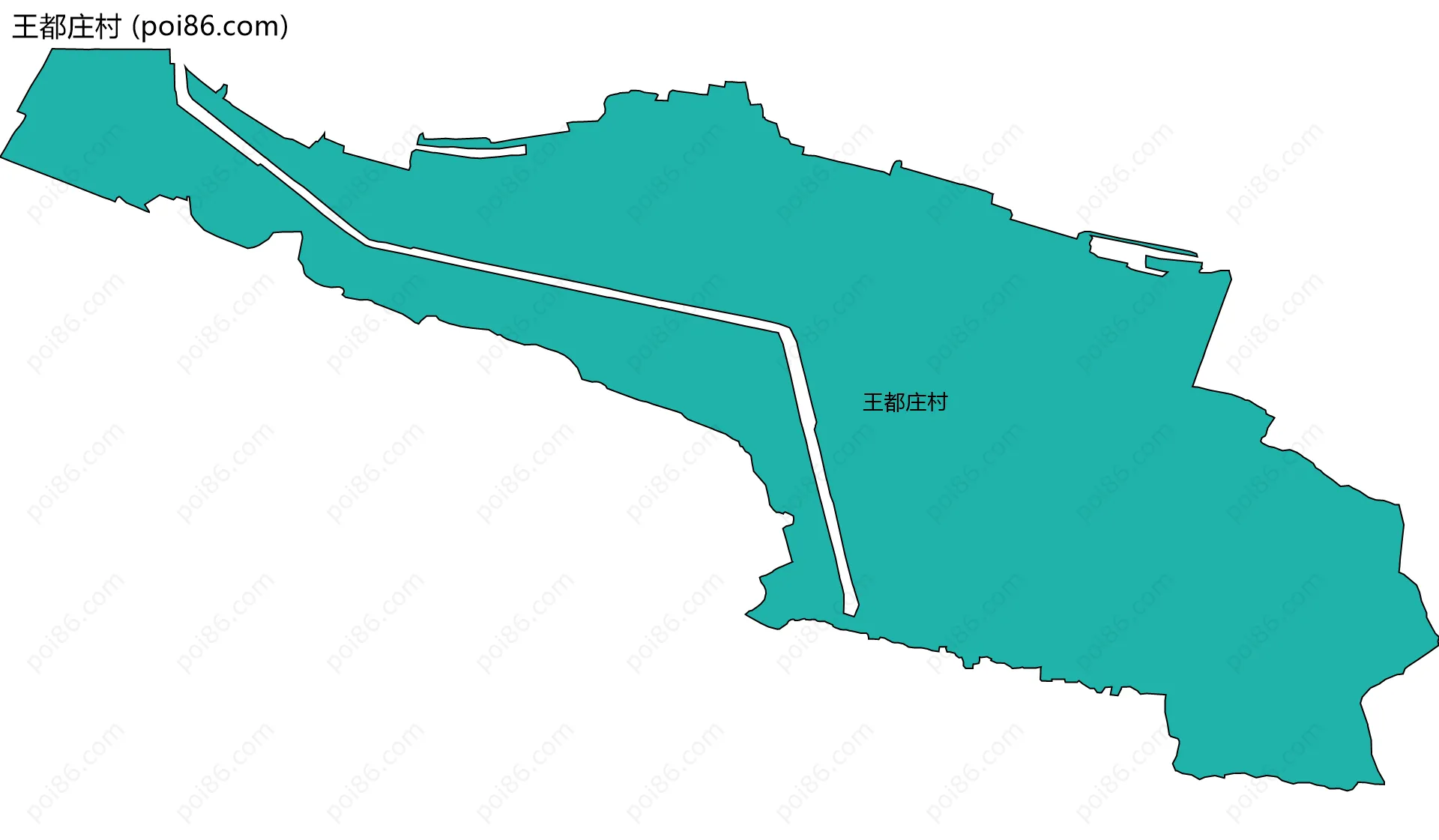 王都庄村边界地图