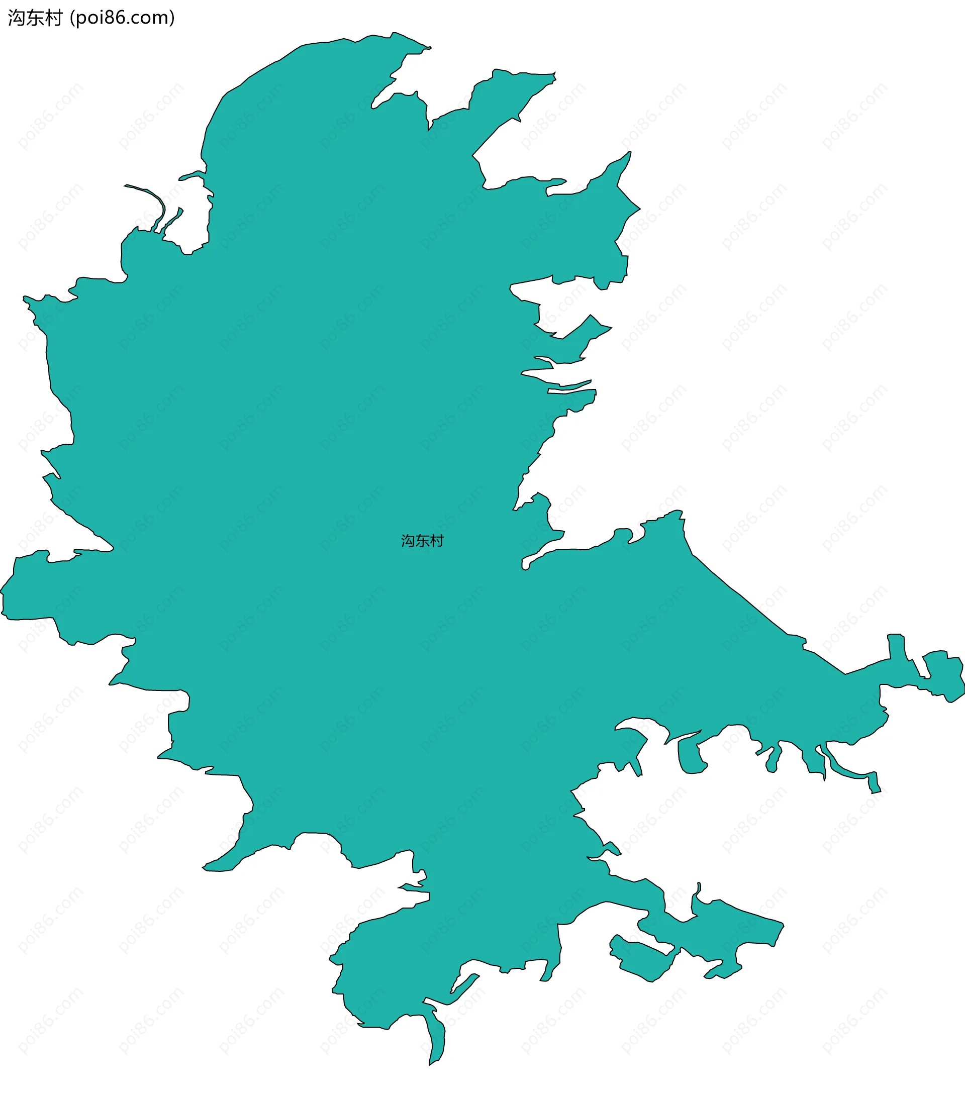 沟东村边界地图