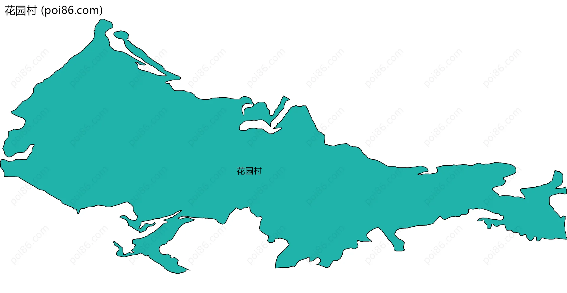 花园村边界地图