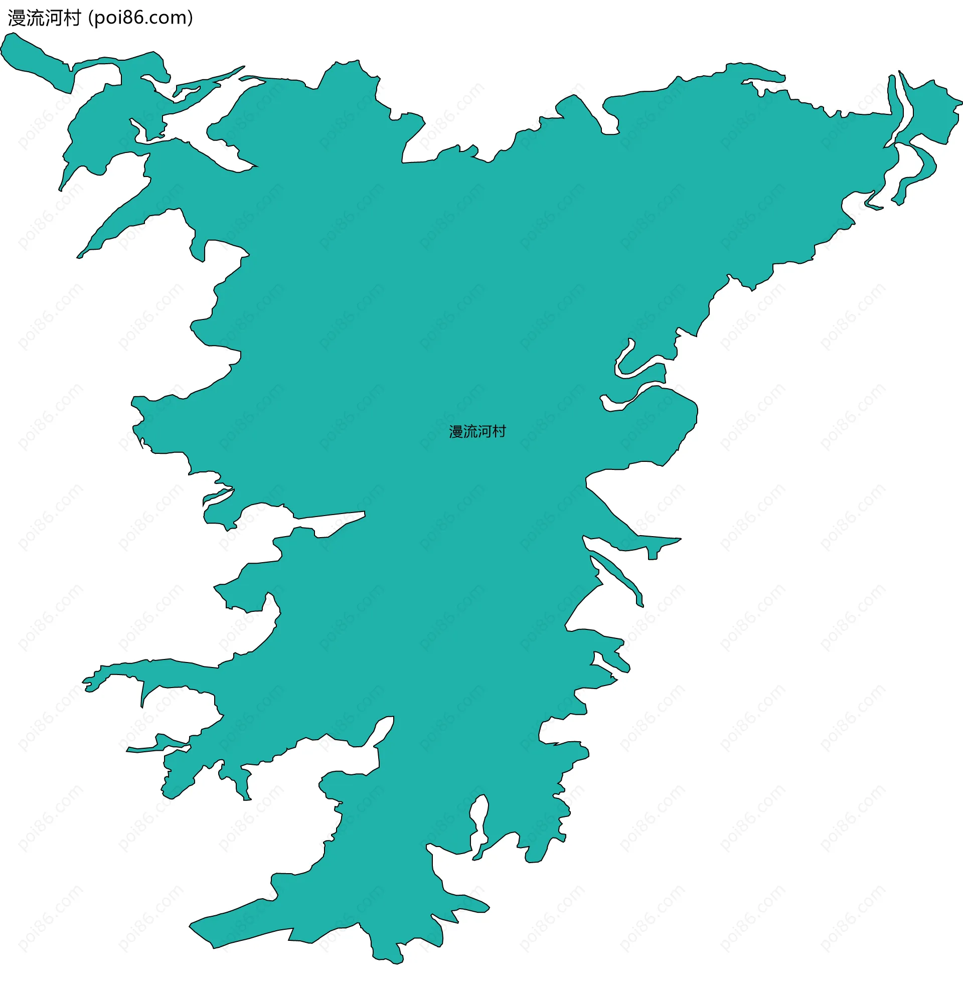 漫流河村边界地图