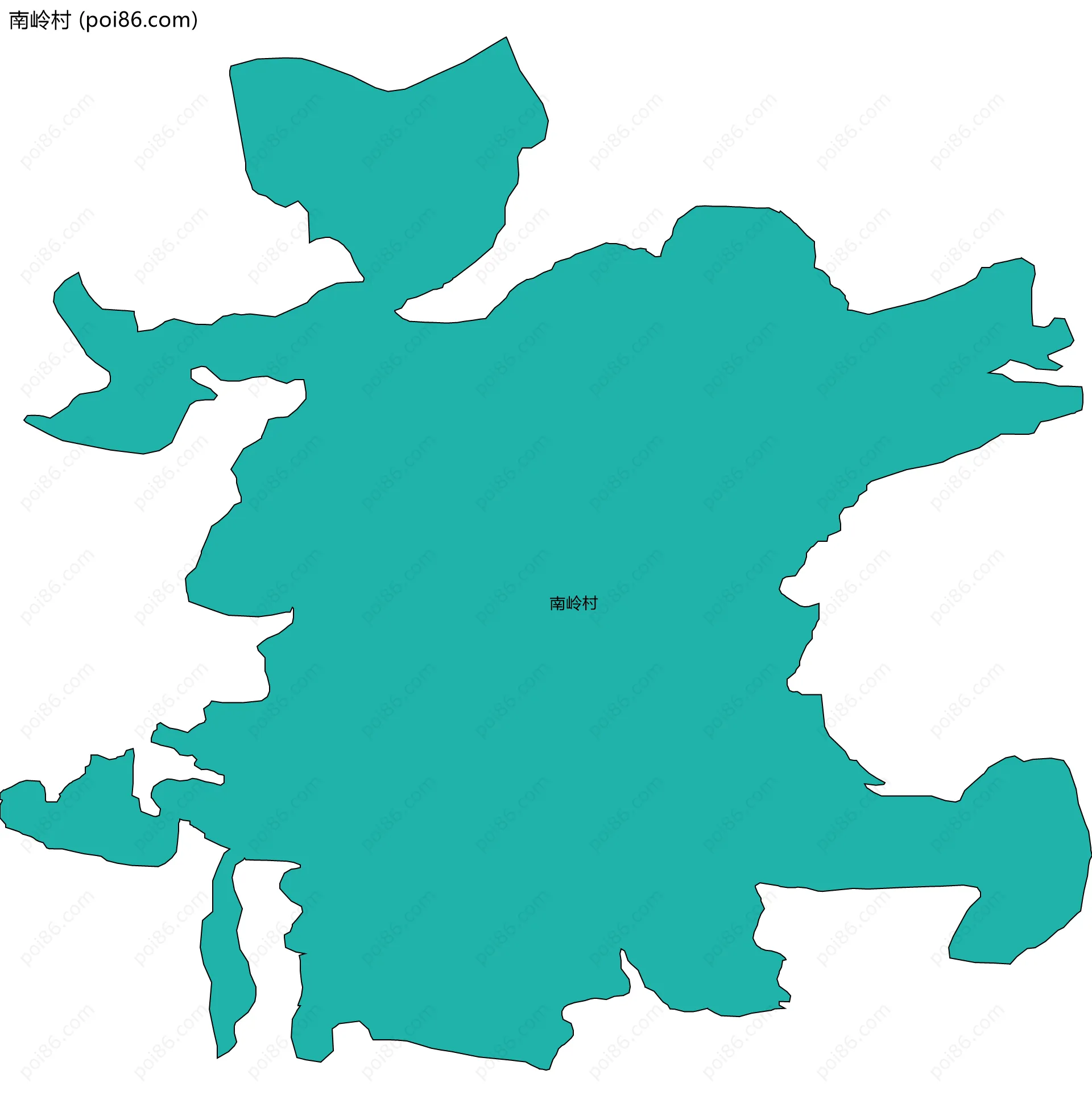 南岭村边界地图