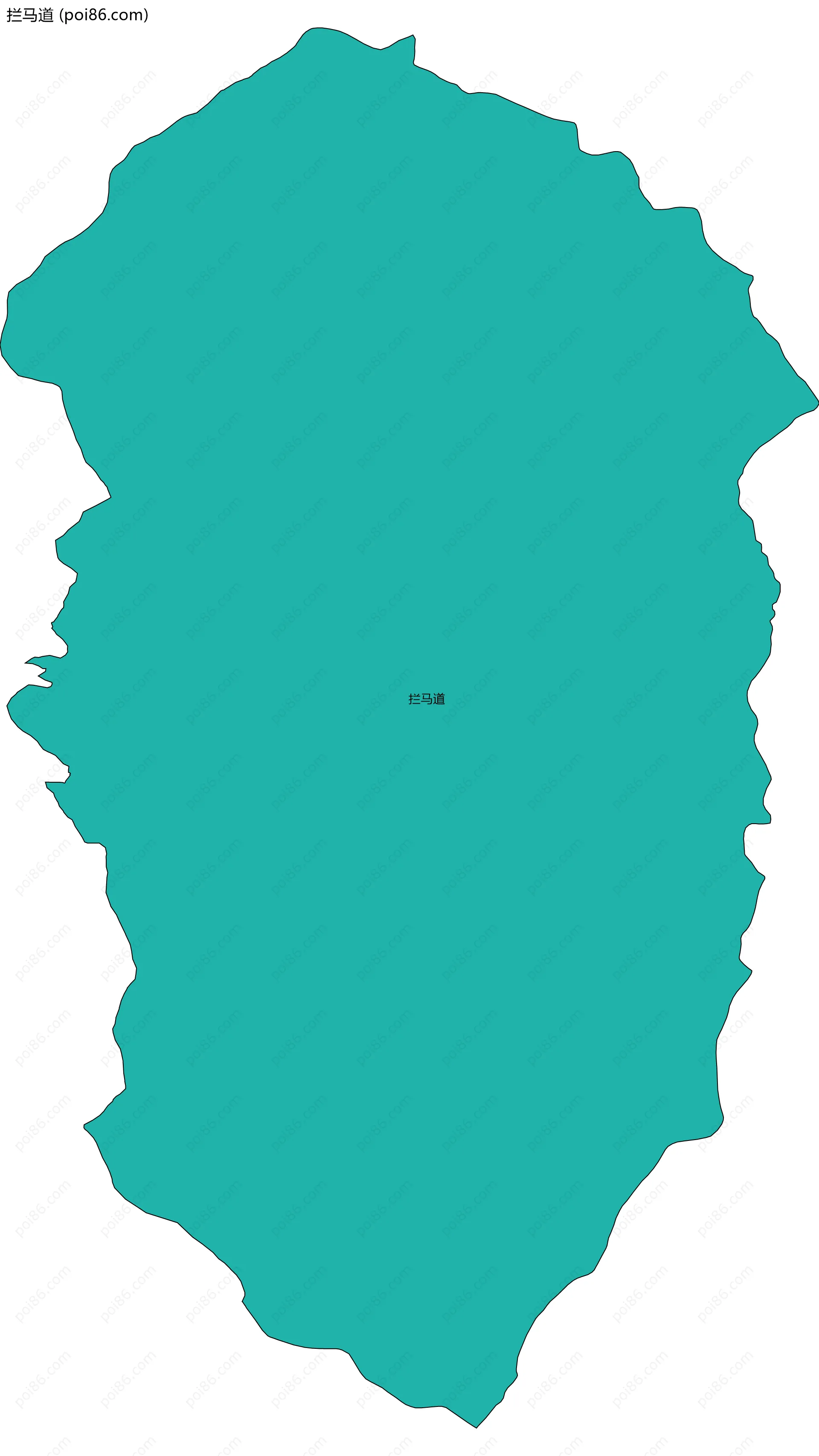 拦马道边界地图