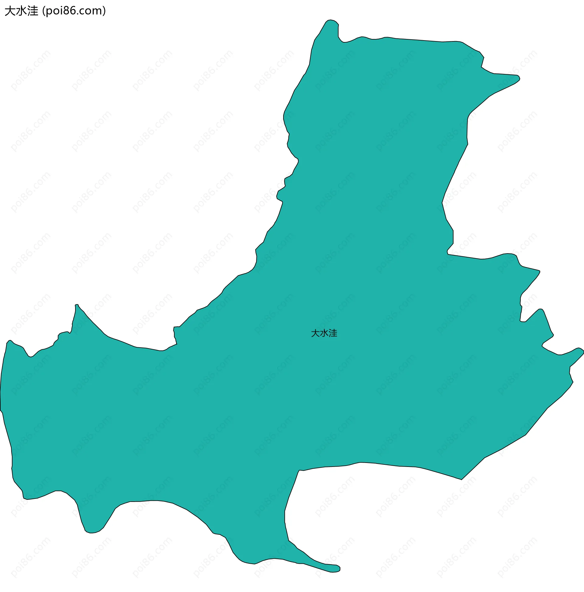 大水洼边界地图