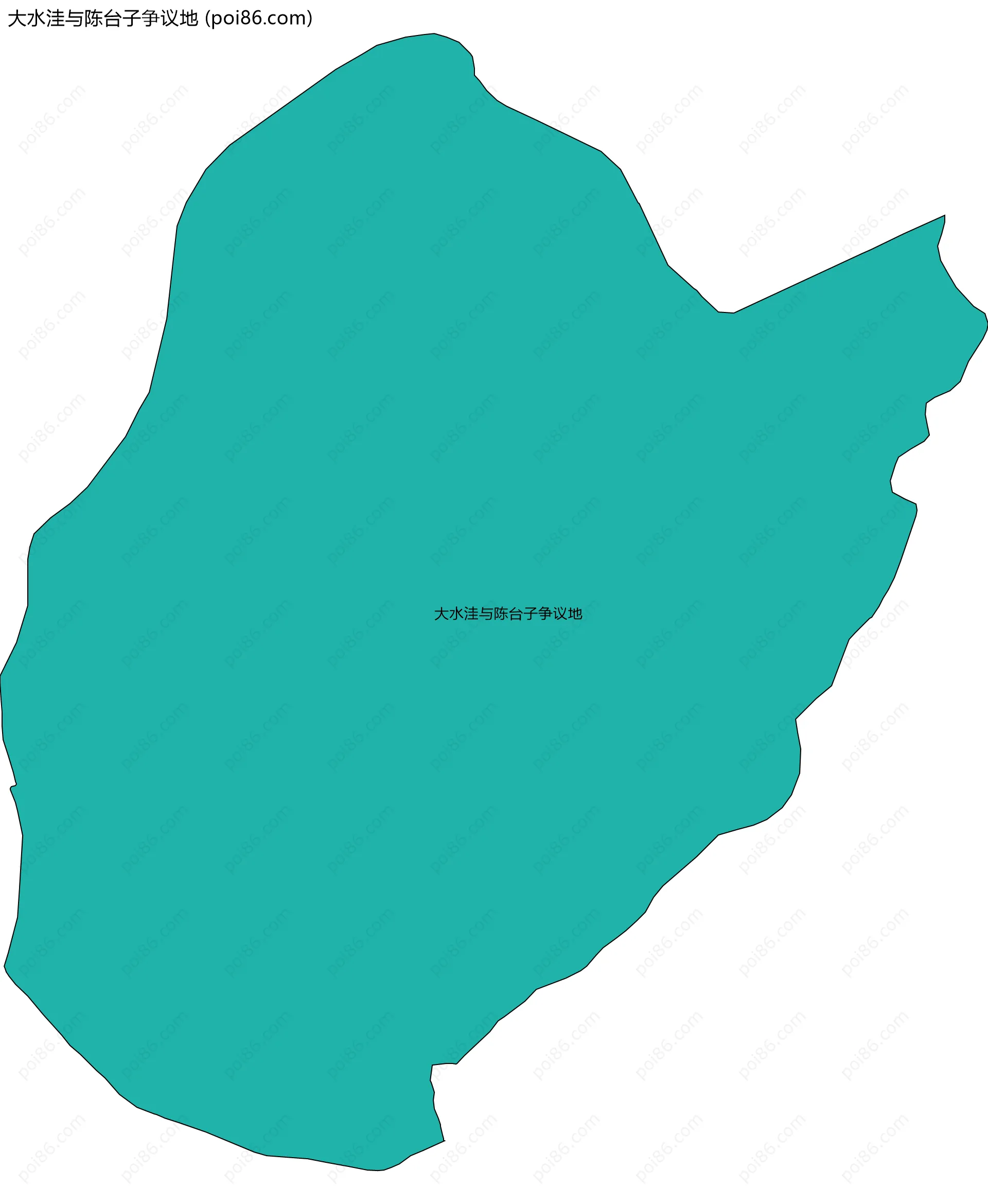 大水洼与陈台子争议地边界地图