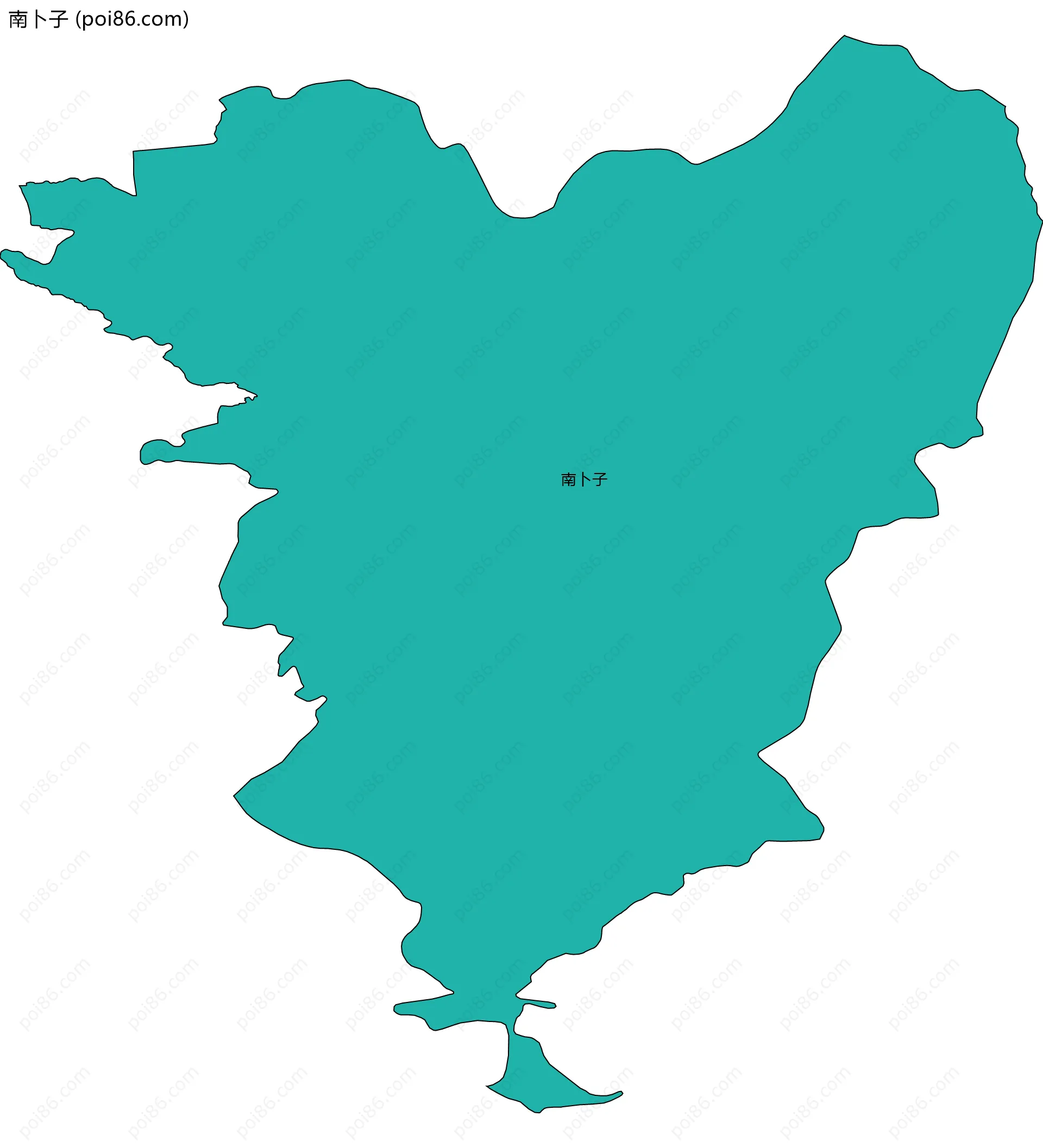 南卜子边界地图