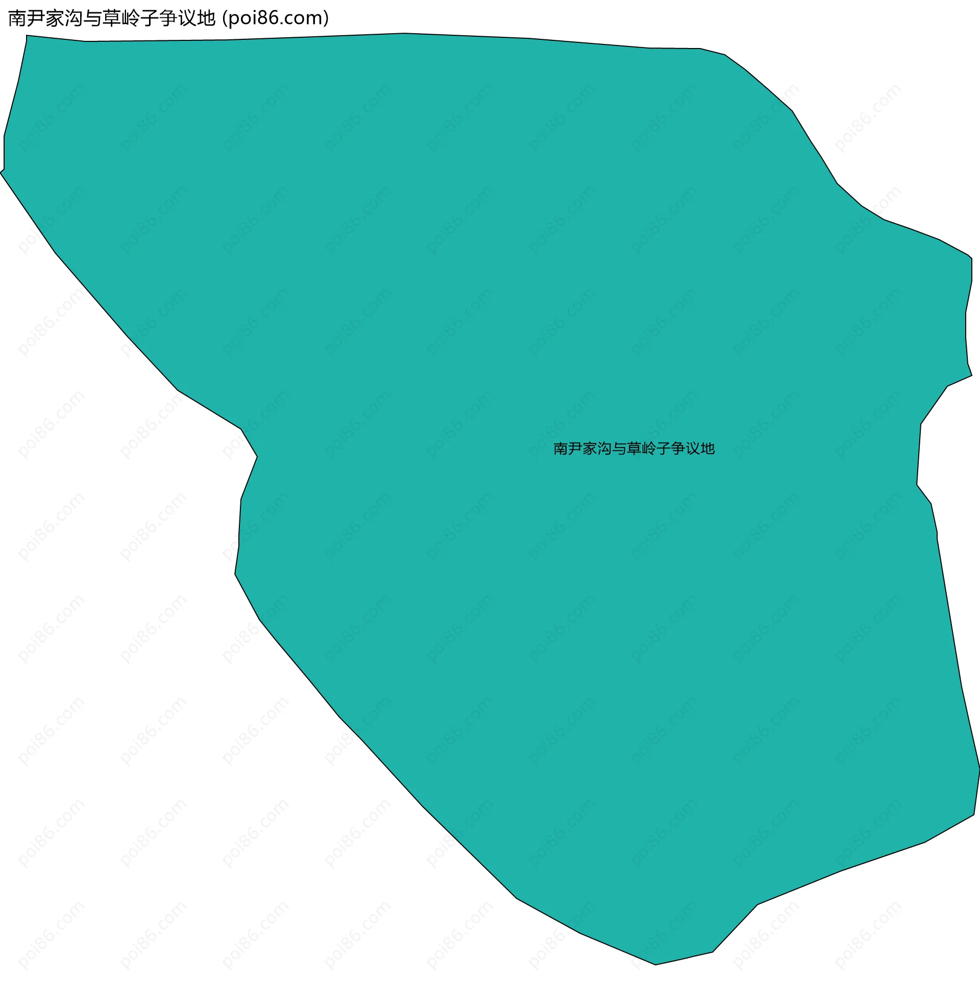 南尹家沟与草岭子争议地边界地图