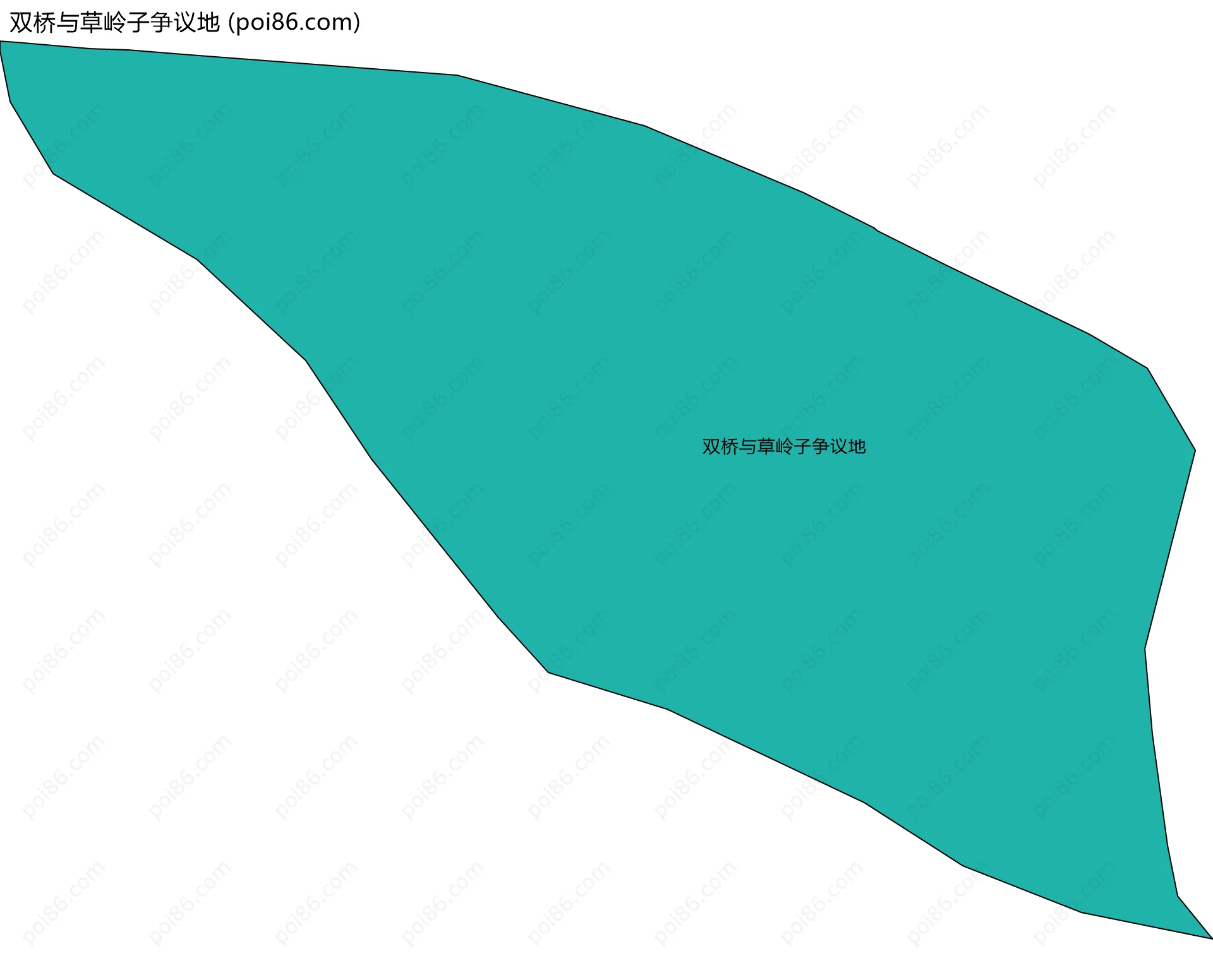 双桥与草岭子争议地边界地图
