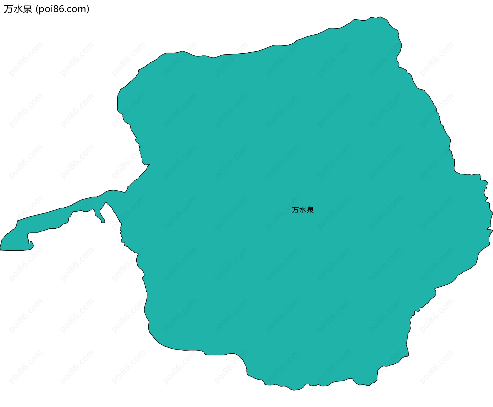 万水泉边界地图