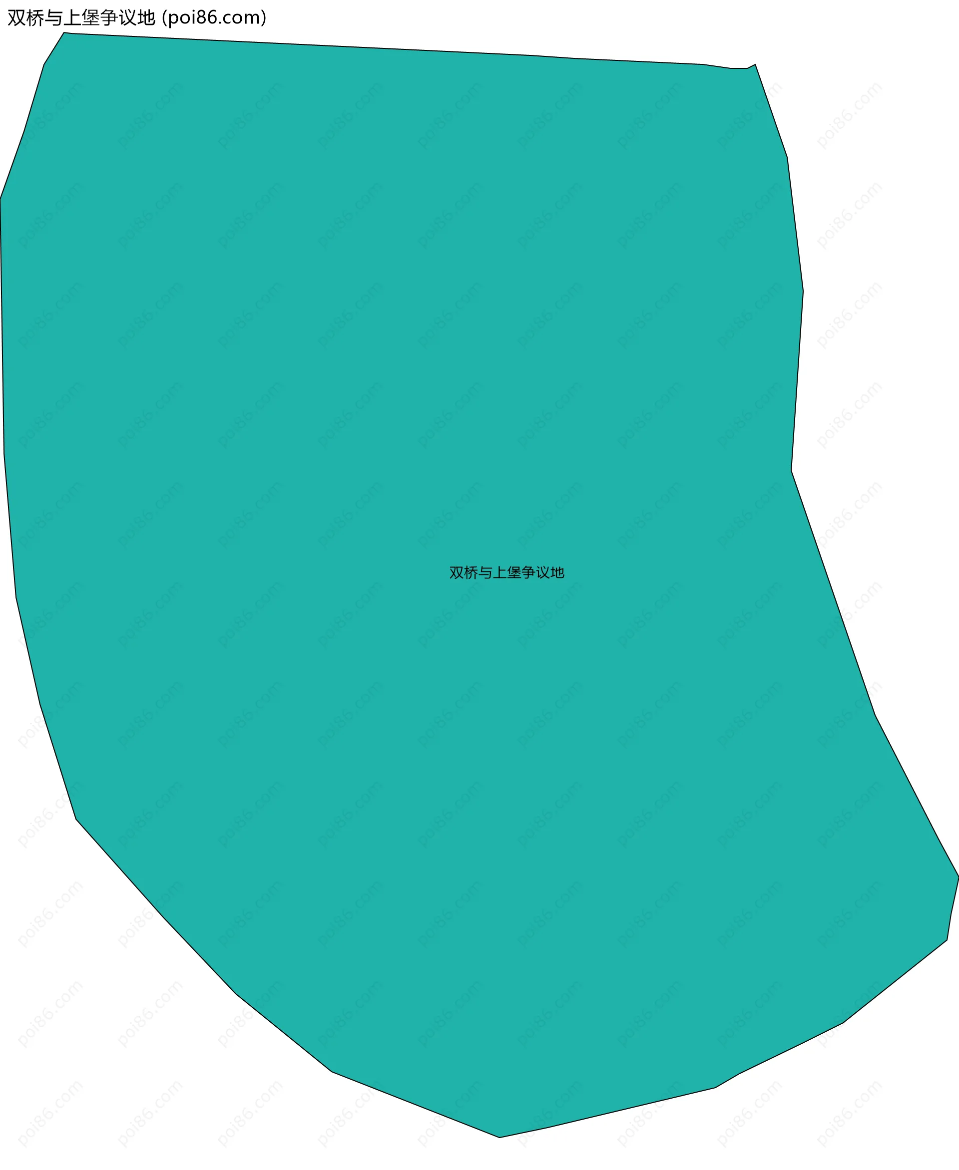 双桥与上堡争议地边界地图