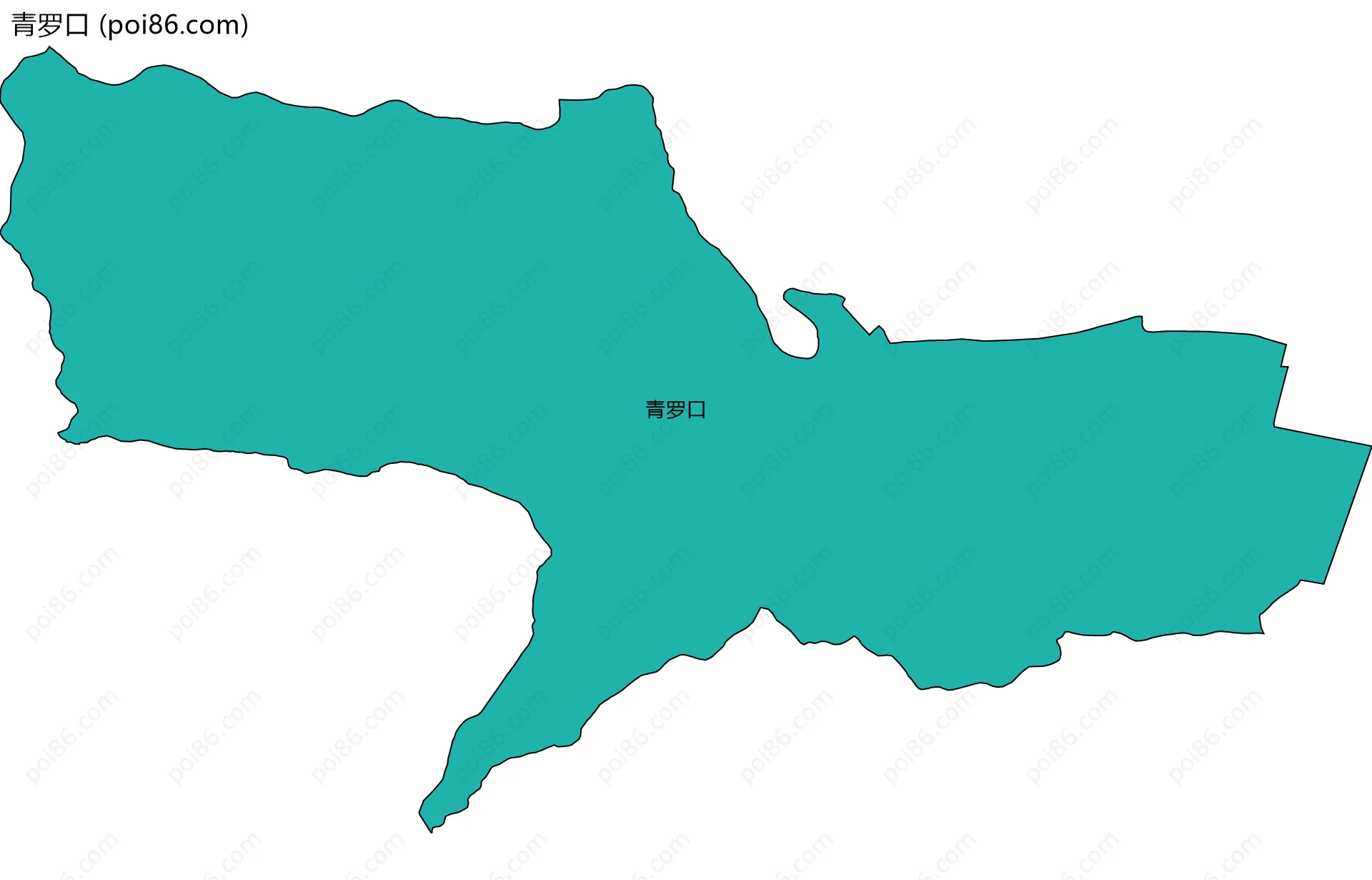 青罗口边界地图