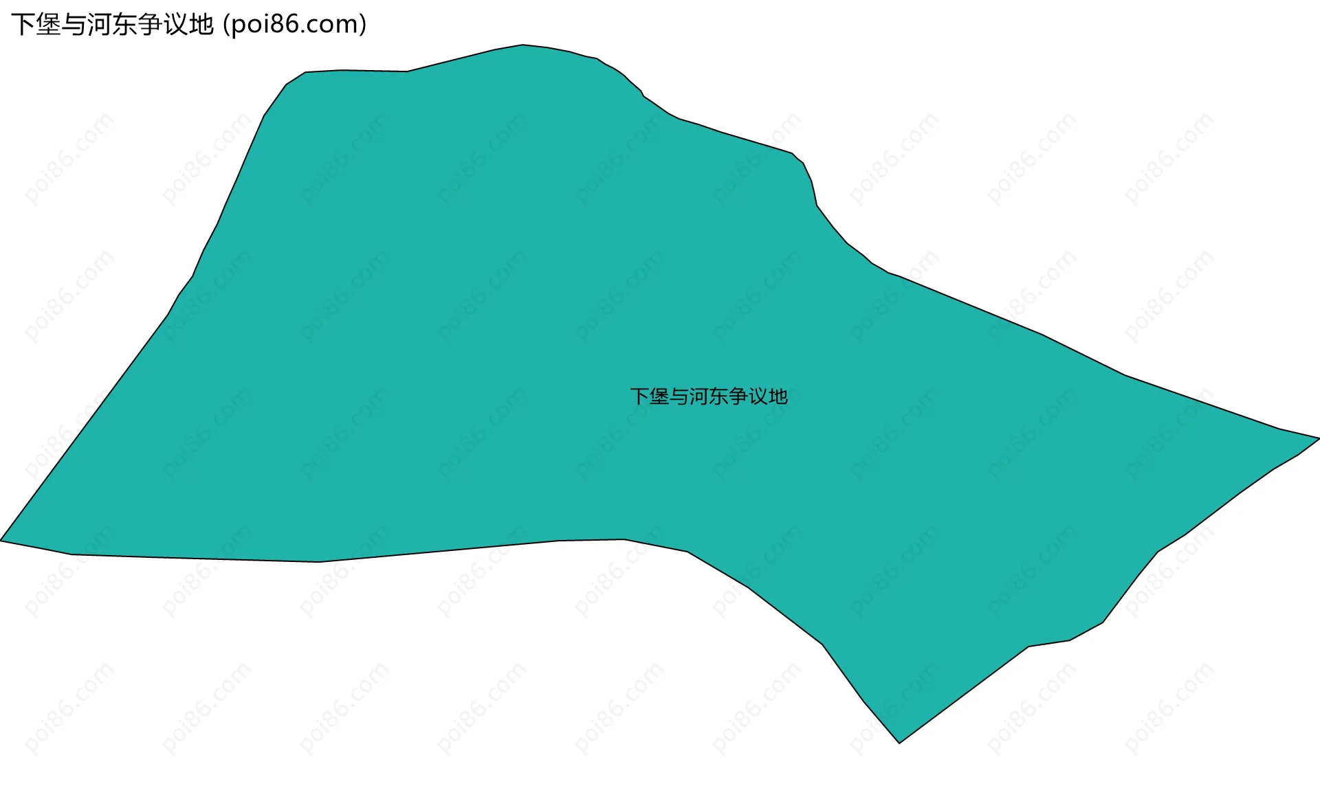 下堡与河东争议地边界地图