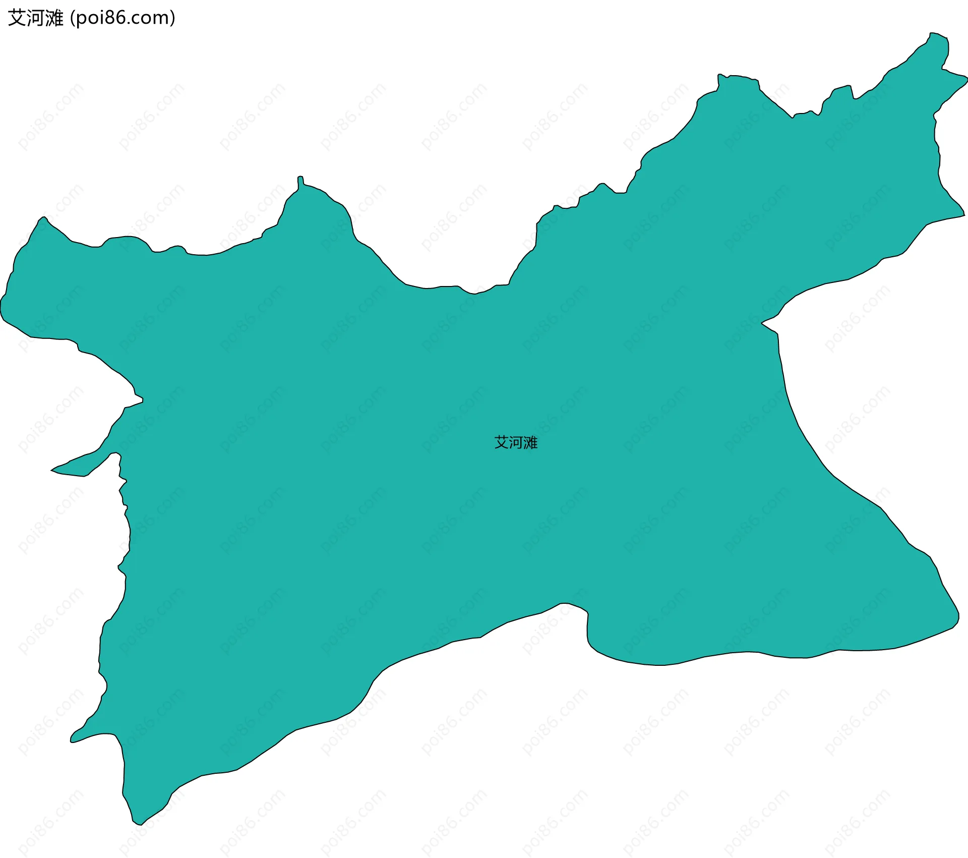 艾河滩边界地图