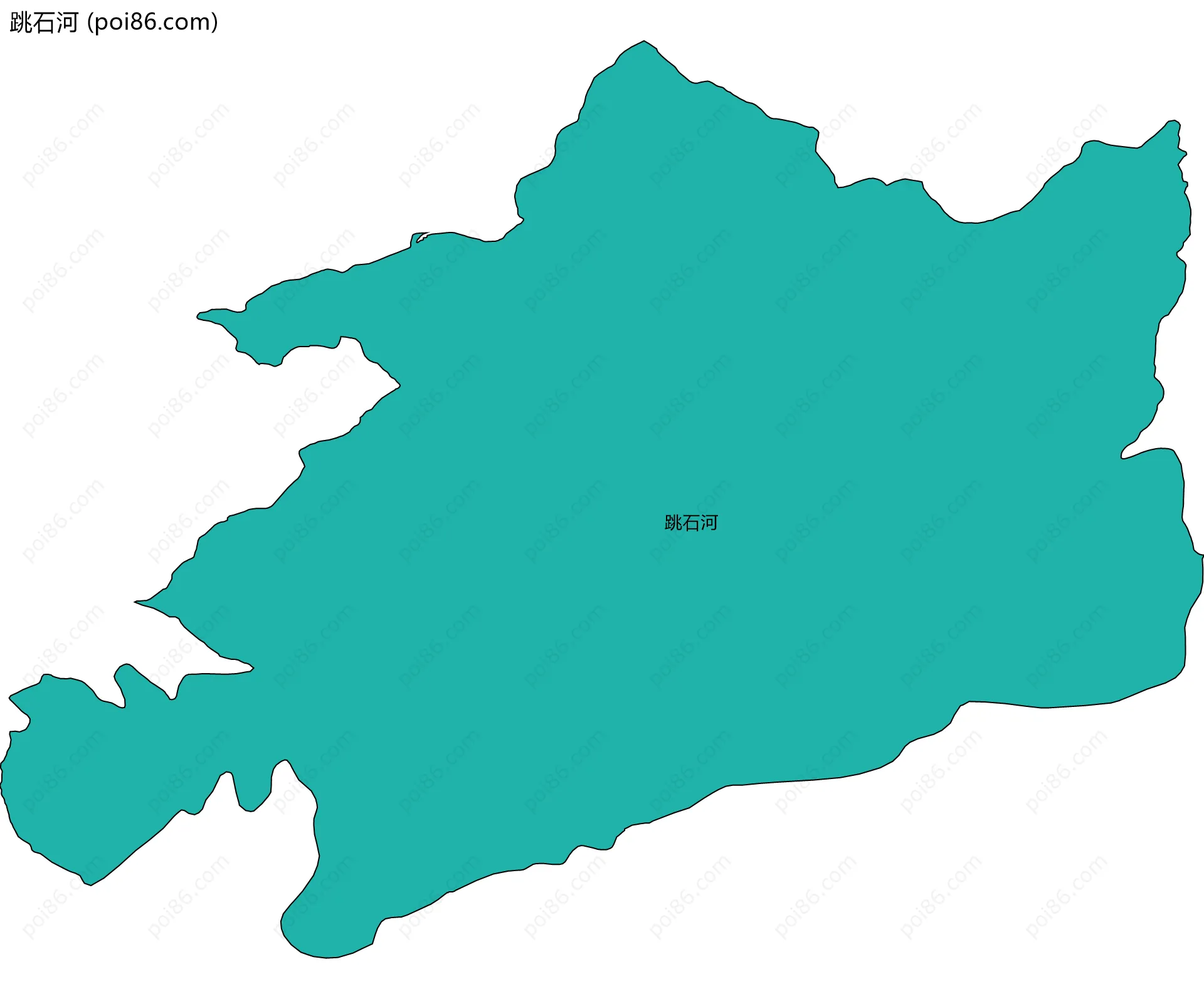 跳石河边界地图
