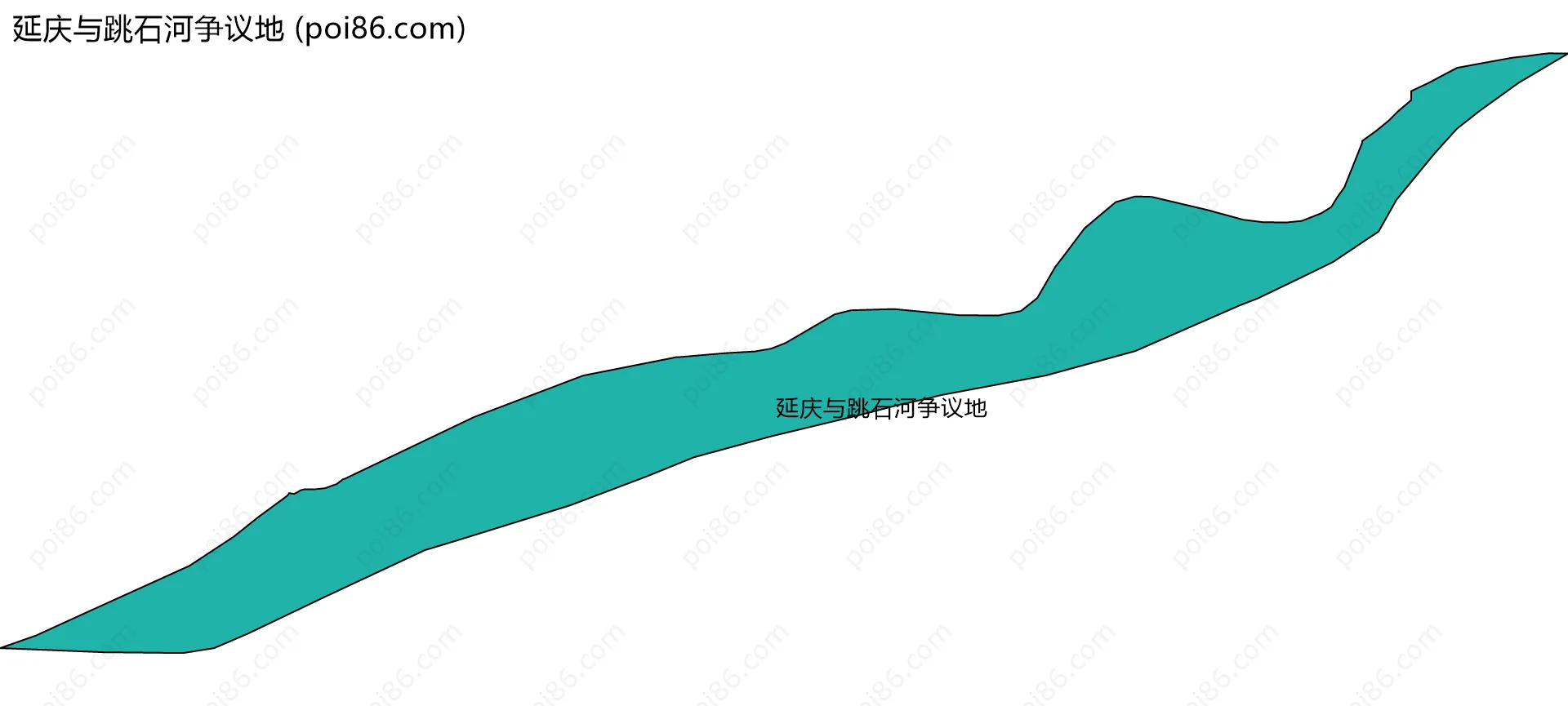 延庆与跳石河争议地边界地图