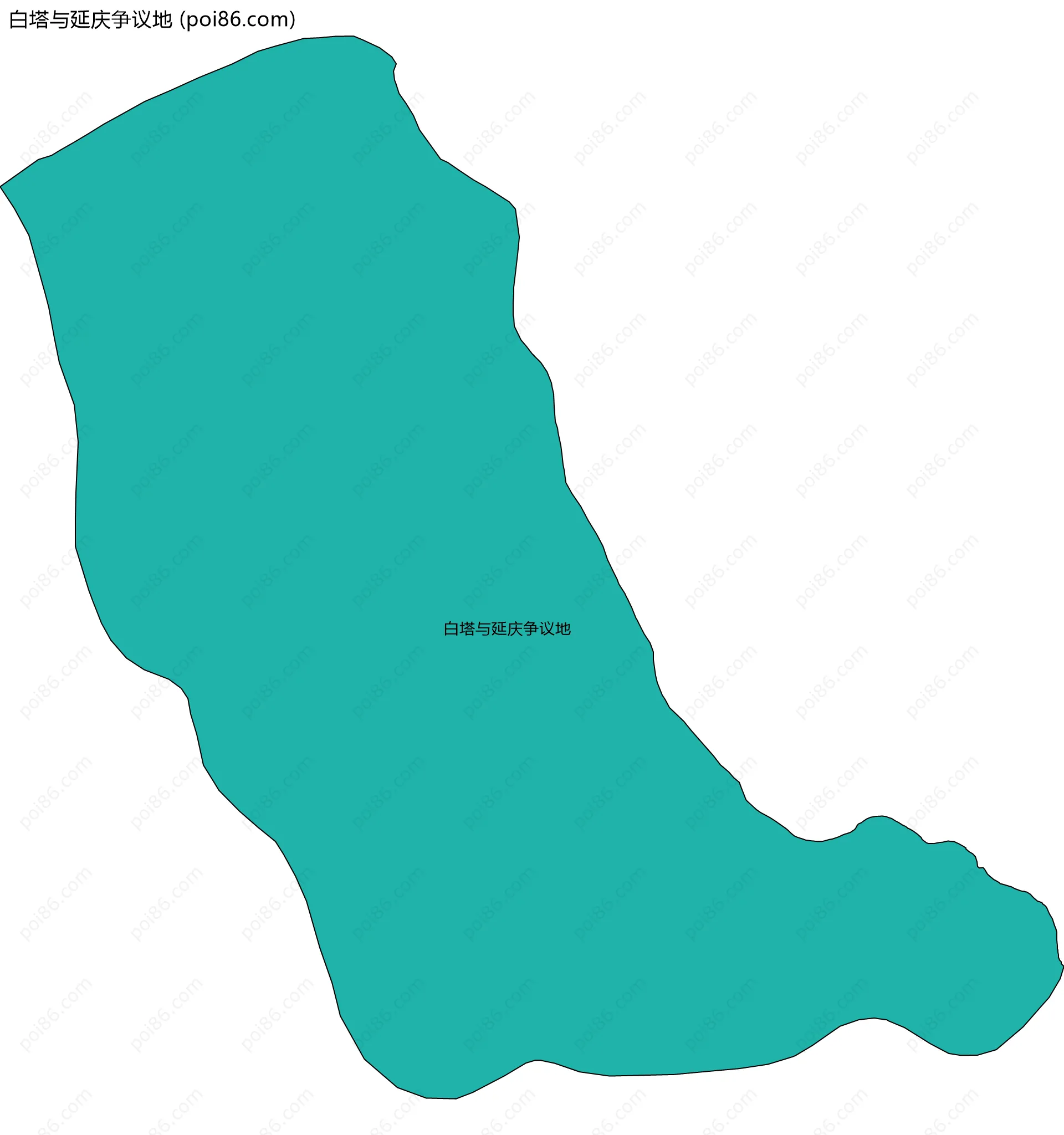 白塔与延庆争议地边界地图