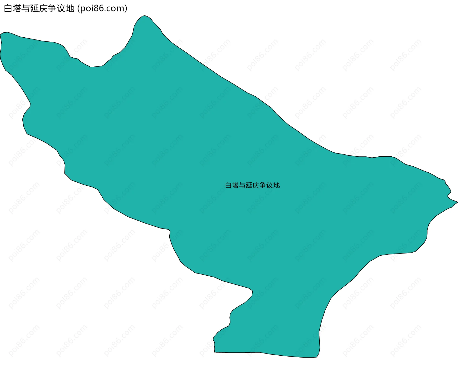 白塔与延庆争议地边界地图