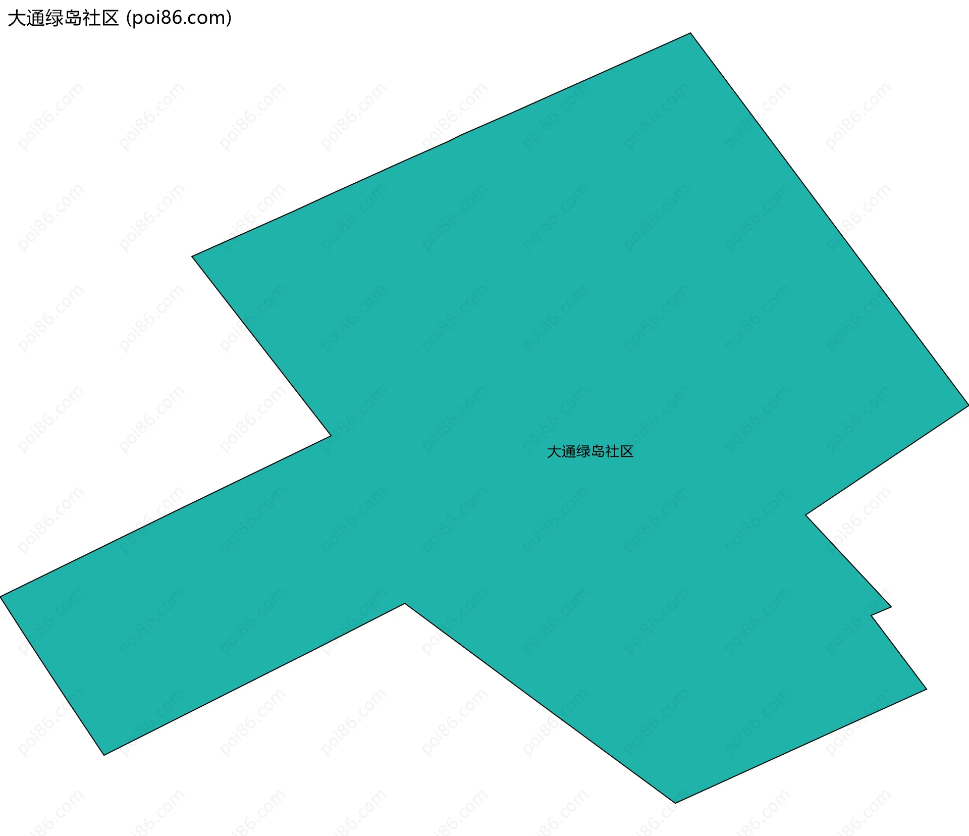 大通绿岛社区边界地图