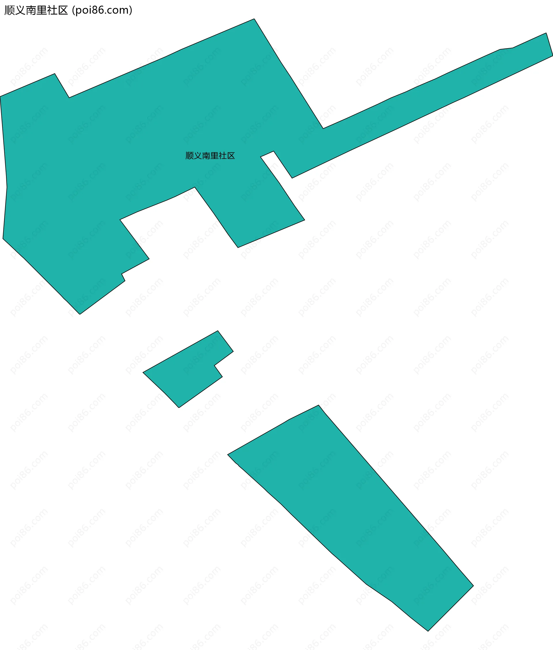 顺义南里社区边界地图