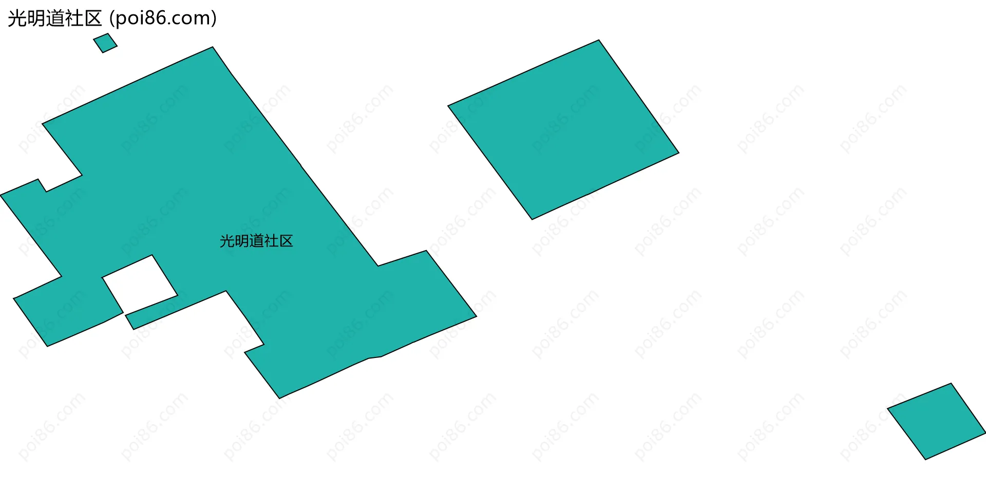 光明道社区边界地图