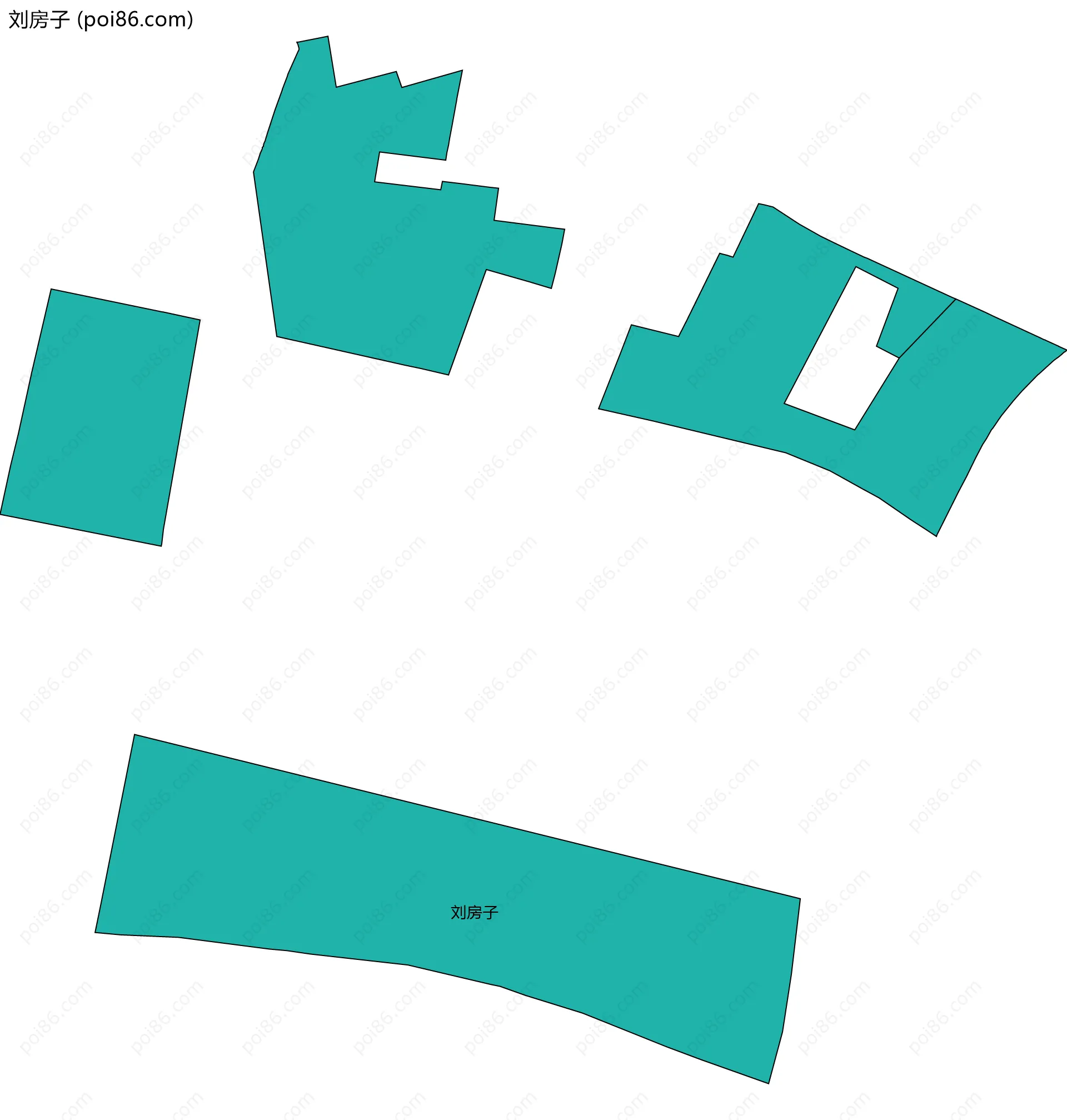 刘房子边界地图