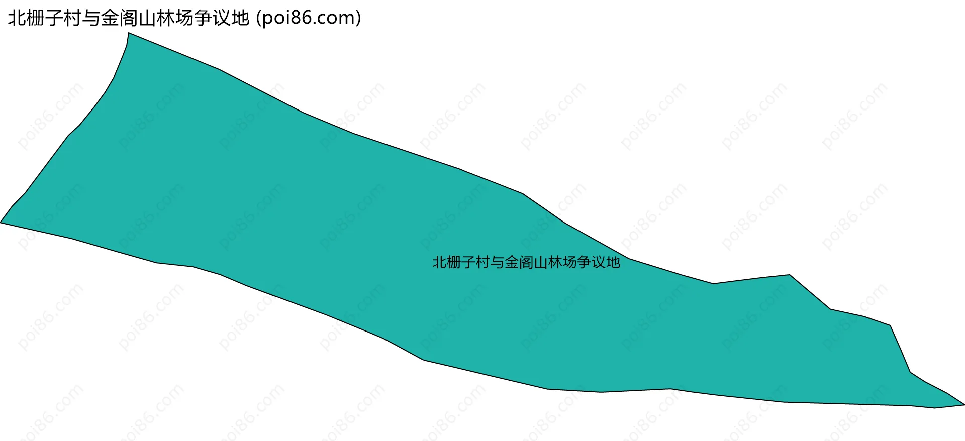 北栅子村与金阁山林场争议地边界地图