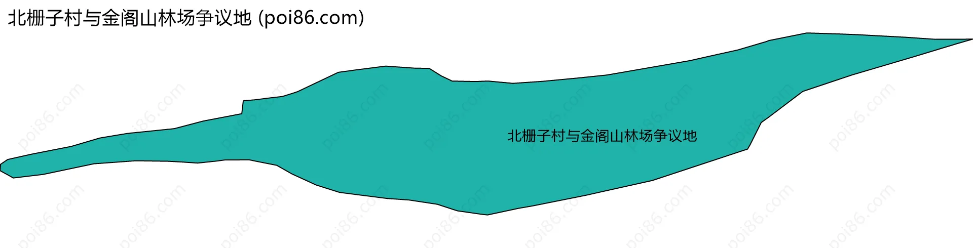 北栅子村与金阁山林场争议地边界地图